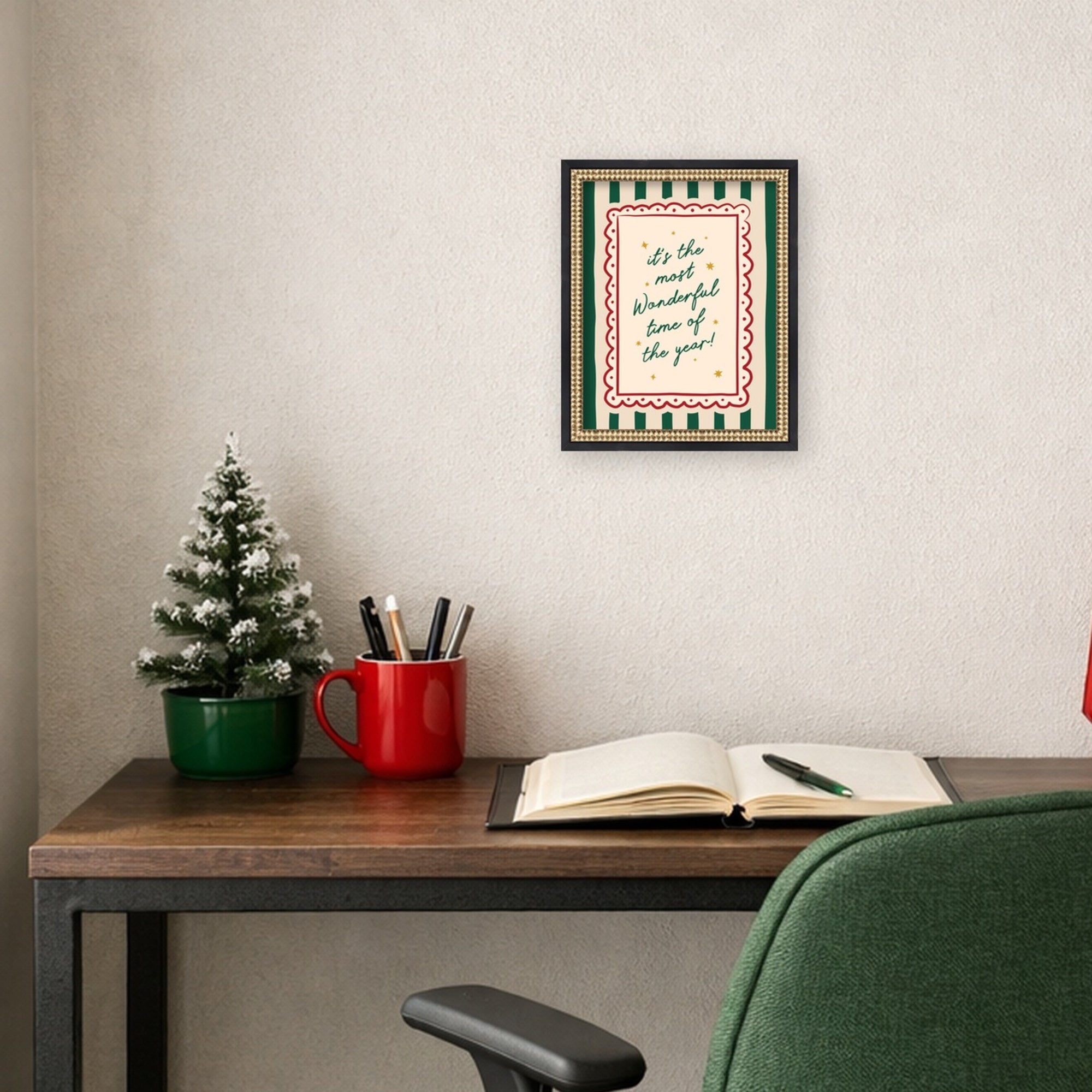 Mounted Canvas Castellan Black 13x16 5