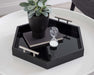 Single Tray Black Silver 18x18 6