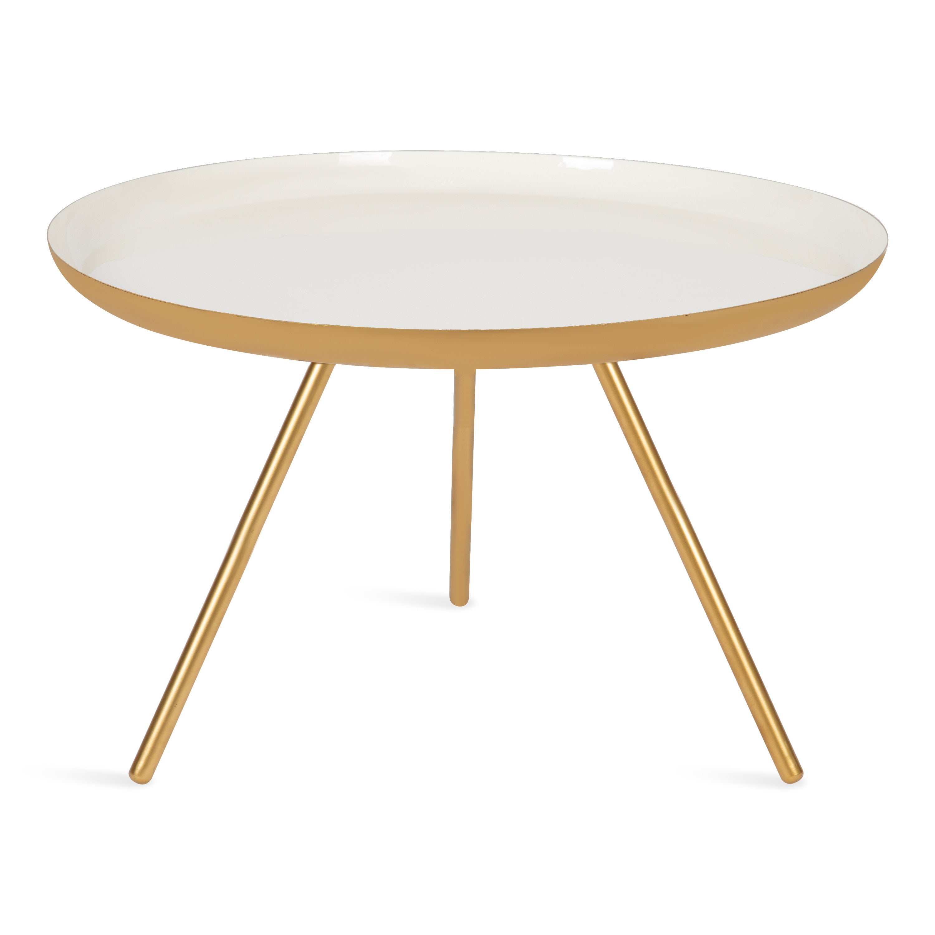 Coffee Table White Gold 25" Diameter 1