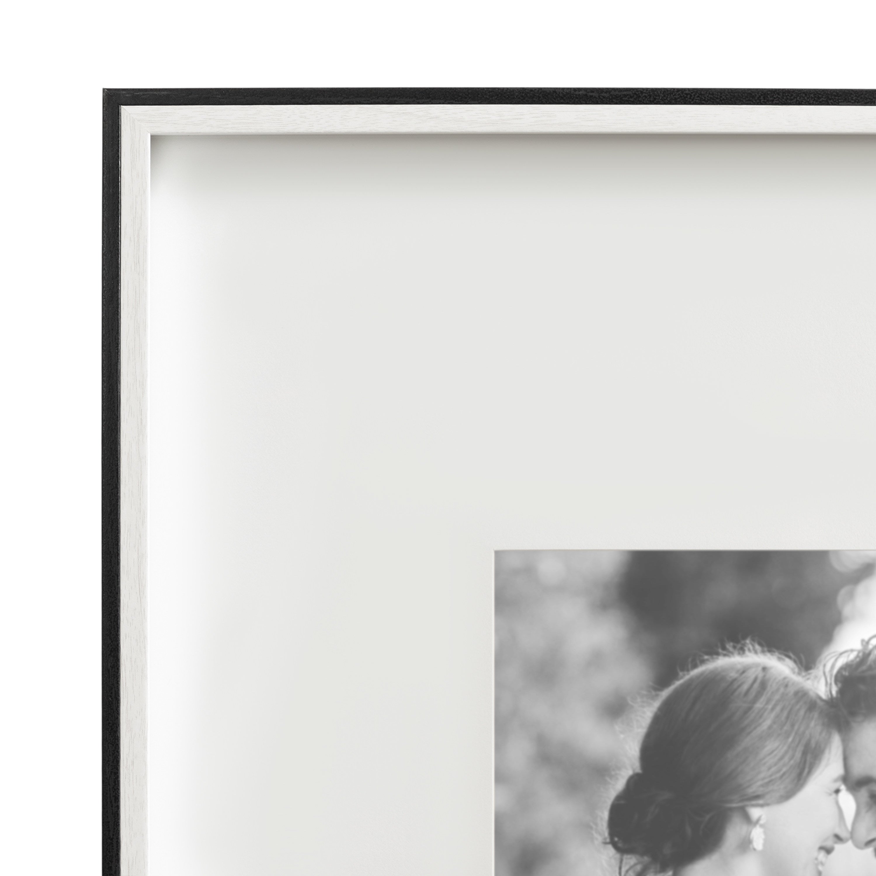 Wall Frame 16x20 matted to 8x10 Black White 3