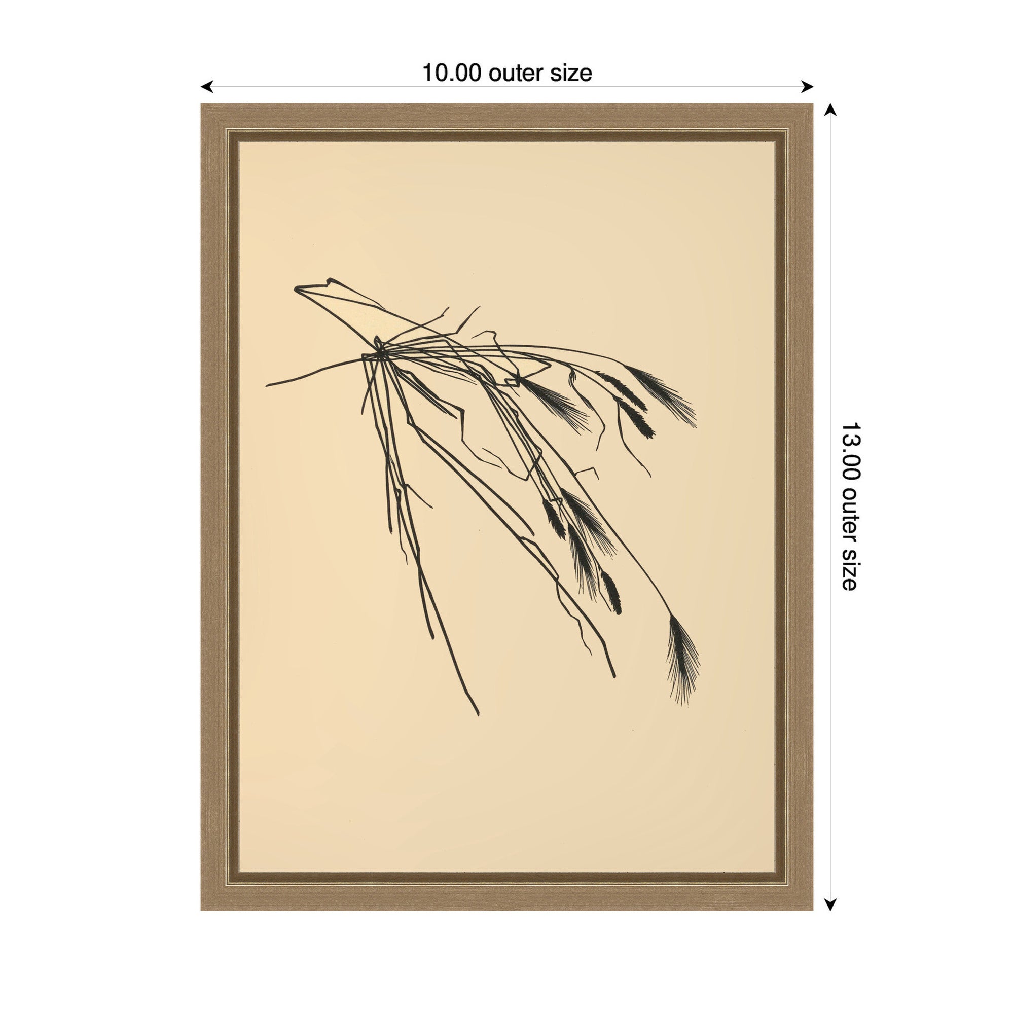 Framed Canvas 10x13 Sylvie Dark Gold 2