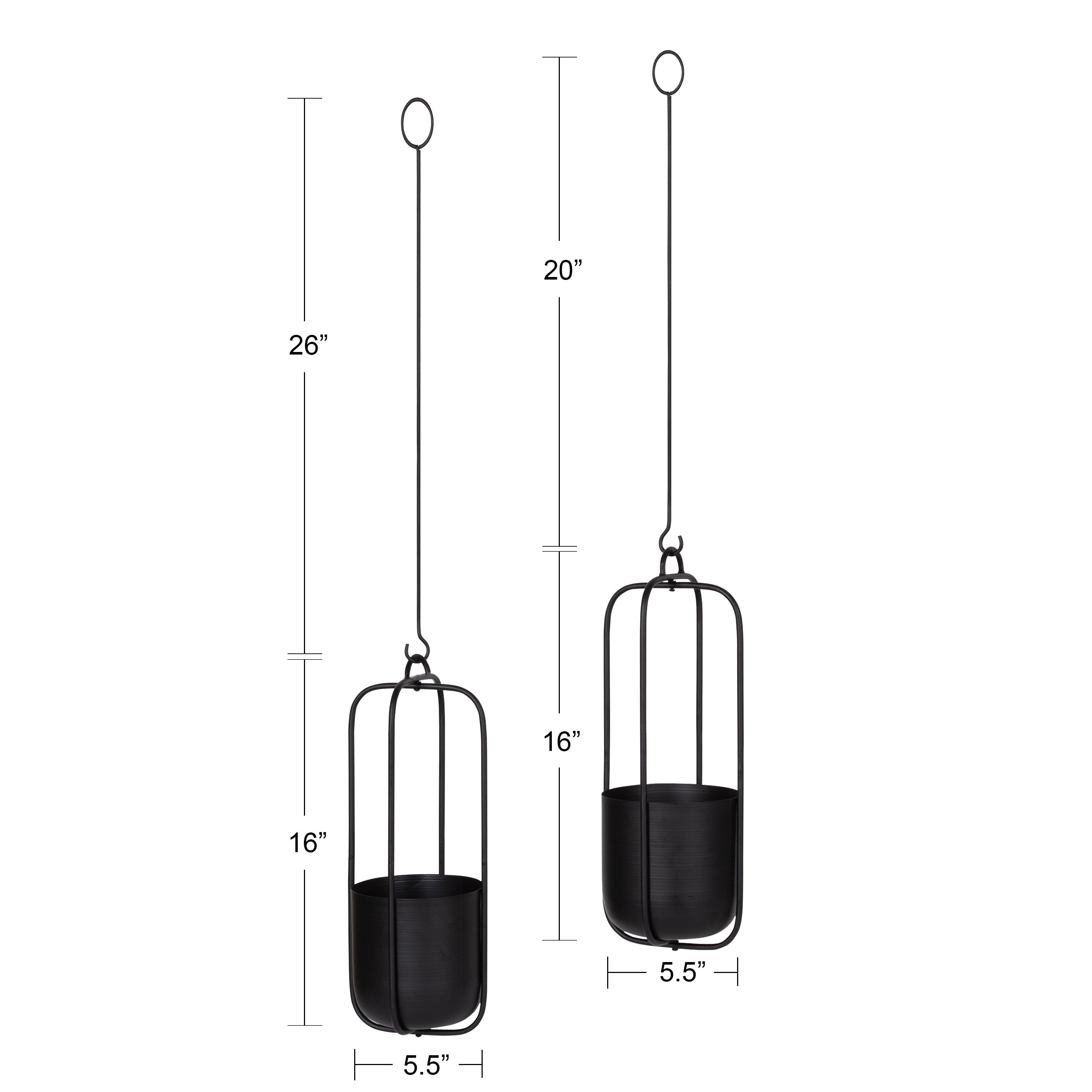 Nobrey Metal Hanging Planter Set