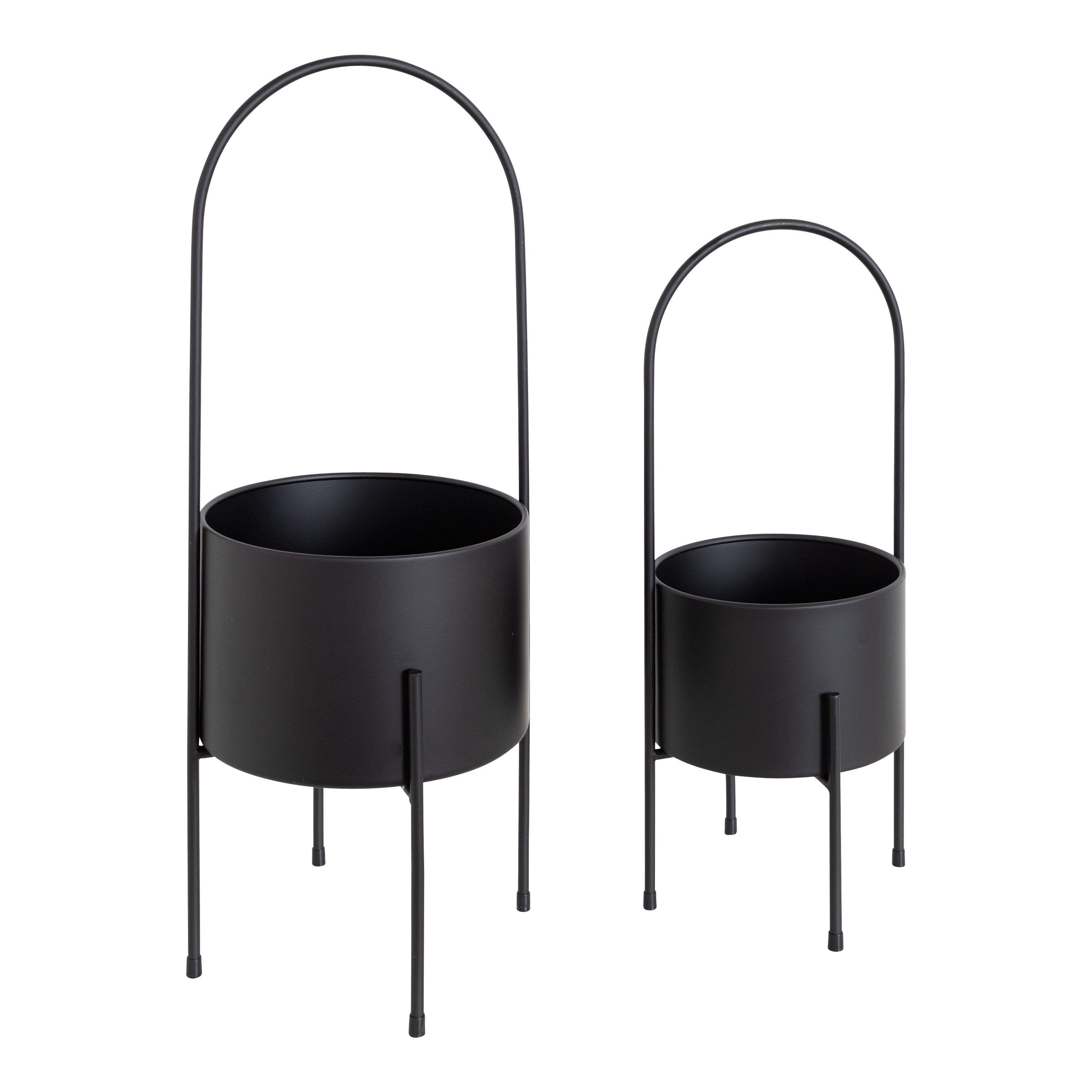 Freestanding Planter 2 Piece Black 3
