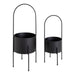Freestanding Planter 2 Piece Black 3