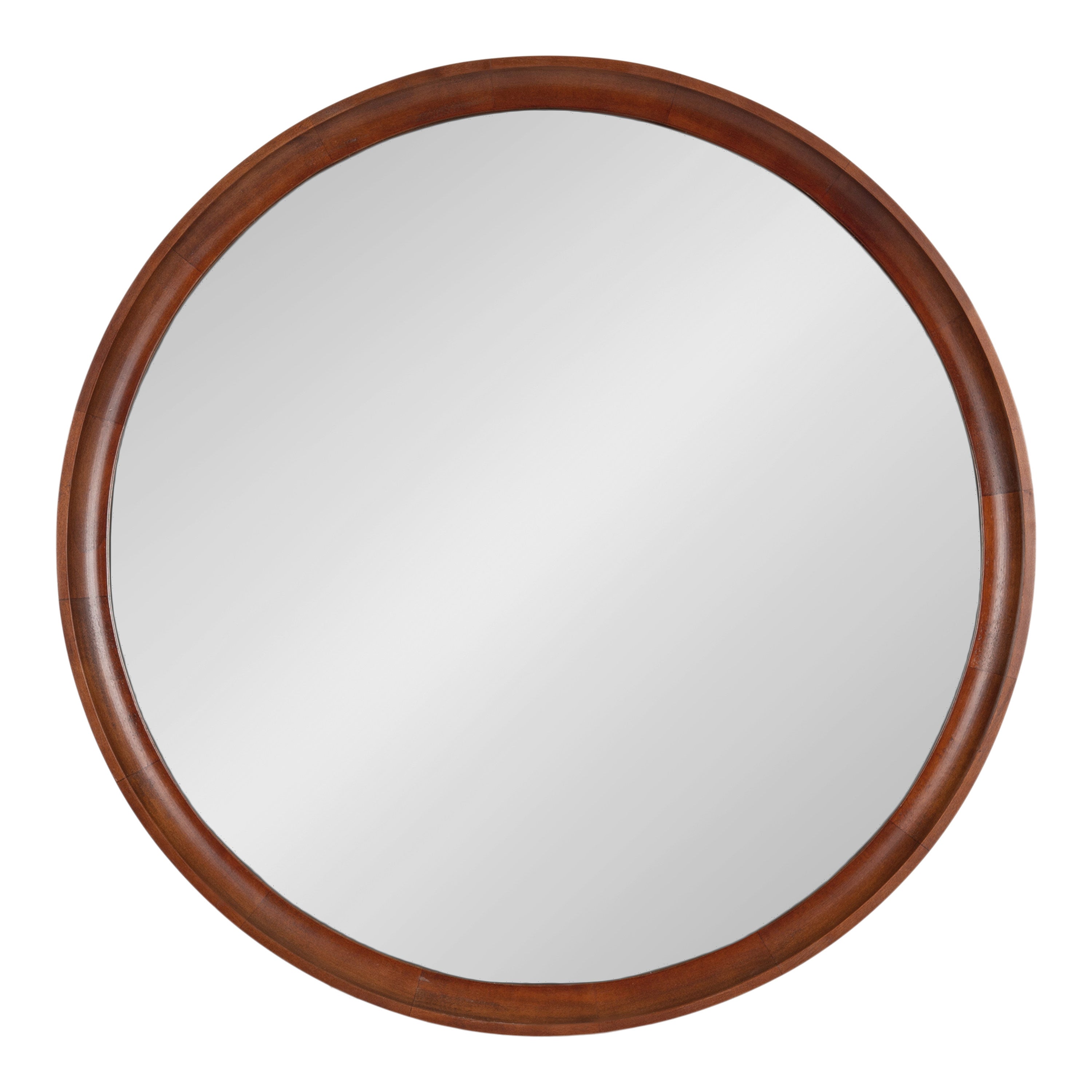 Round Mirror Dark Brown 30" Diameter 5