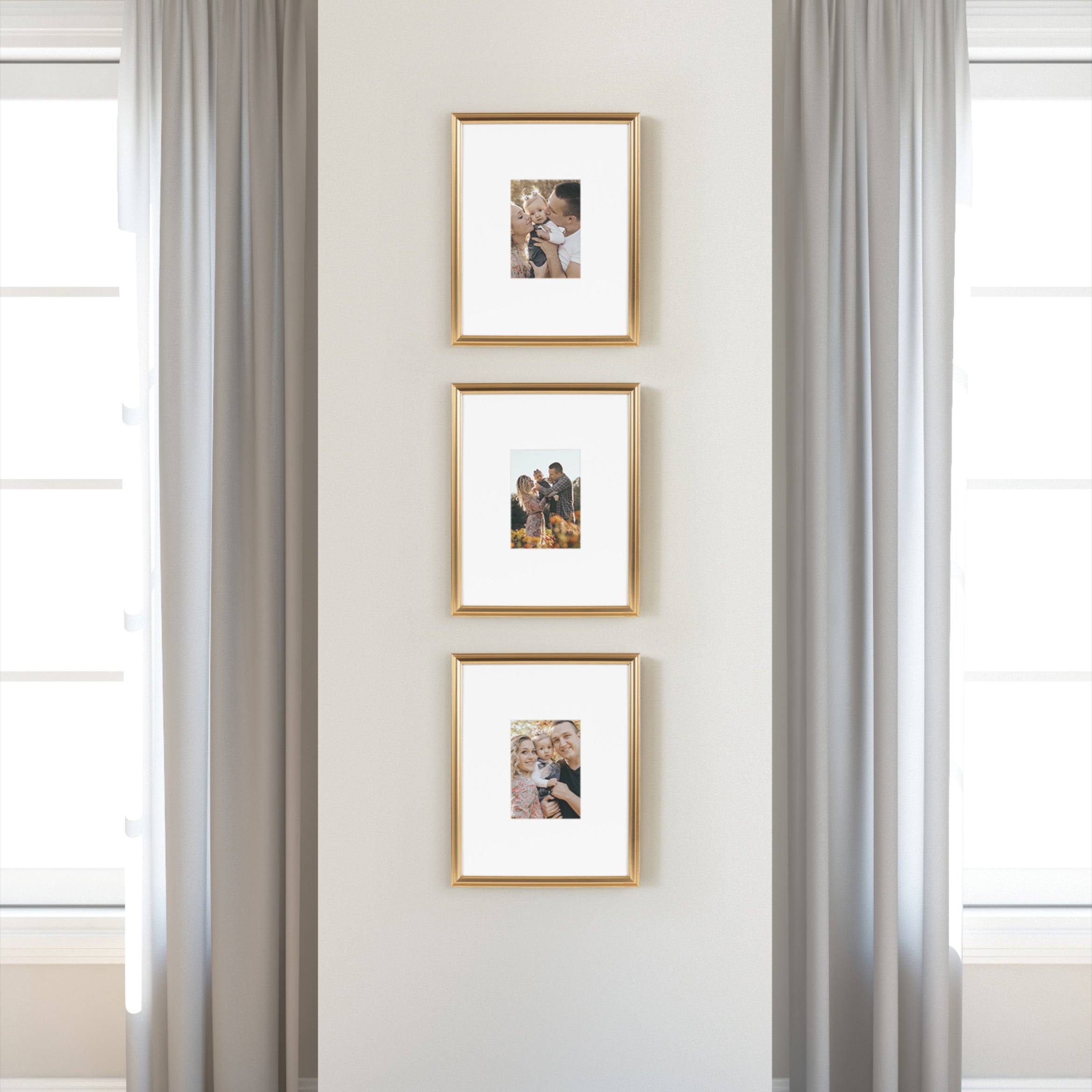 Wall Frame 11x14 matted to 5x7 Gold 8