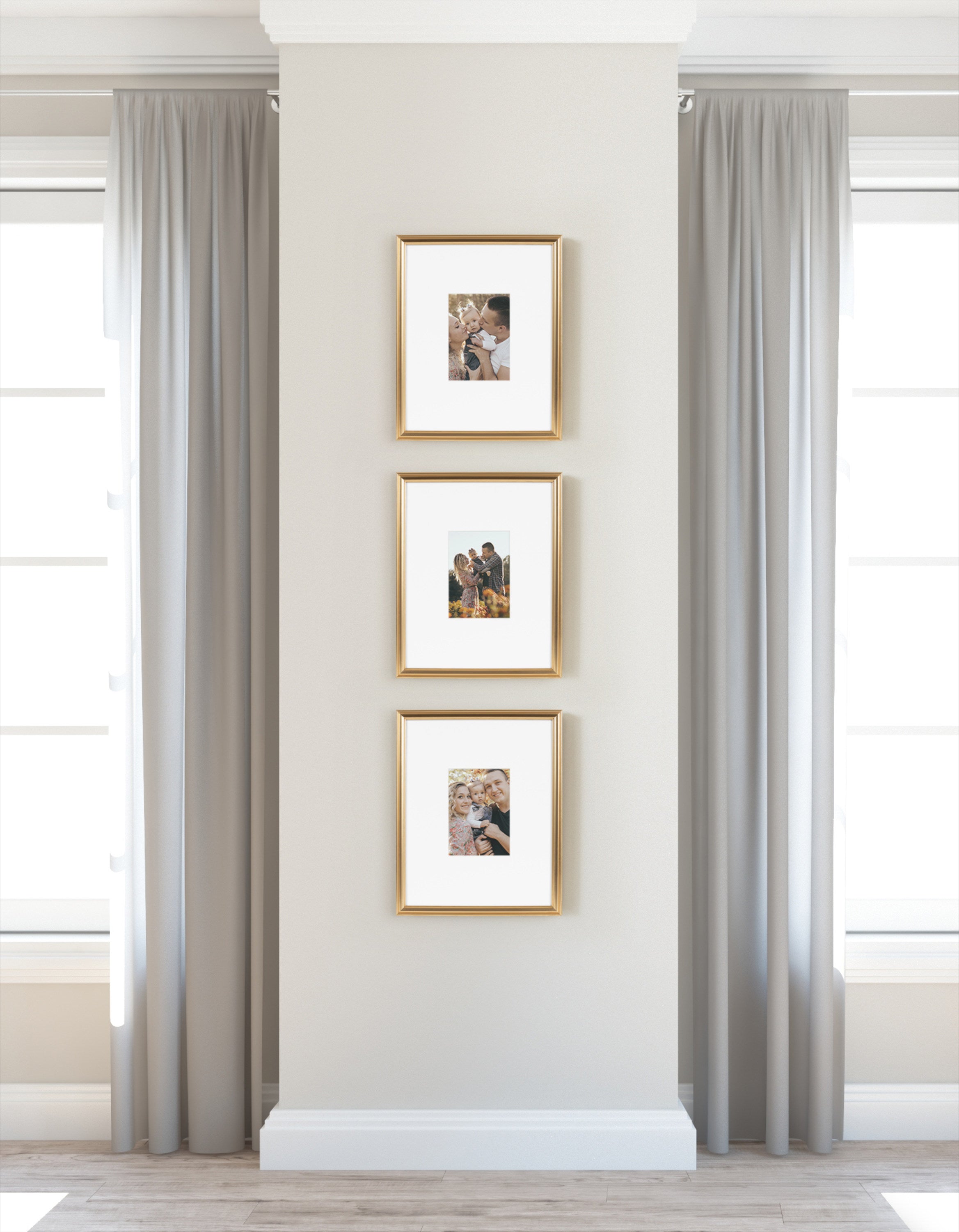 Wall Frame Gold 11x14 matted to 5x7 8