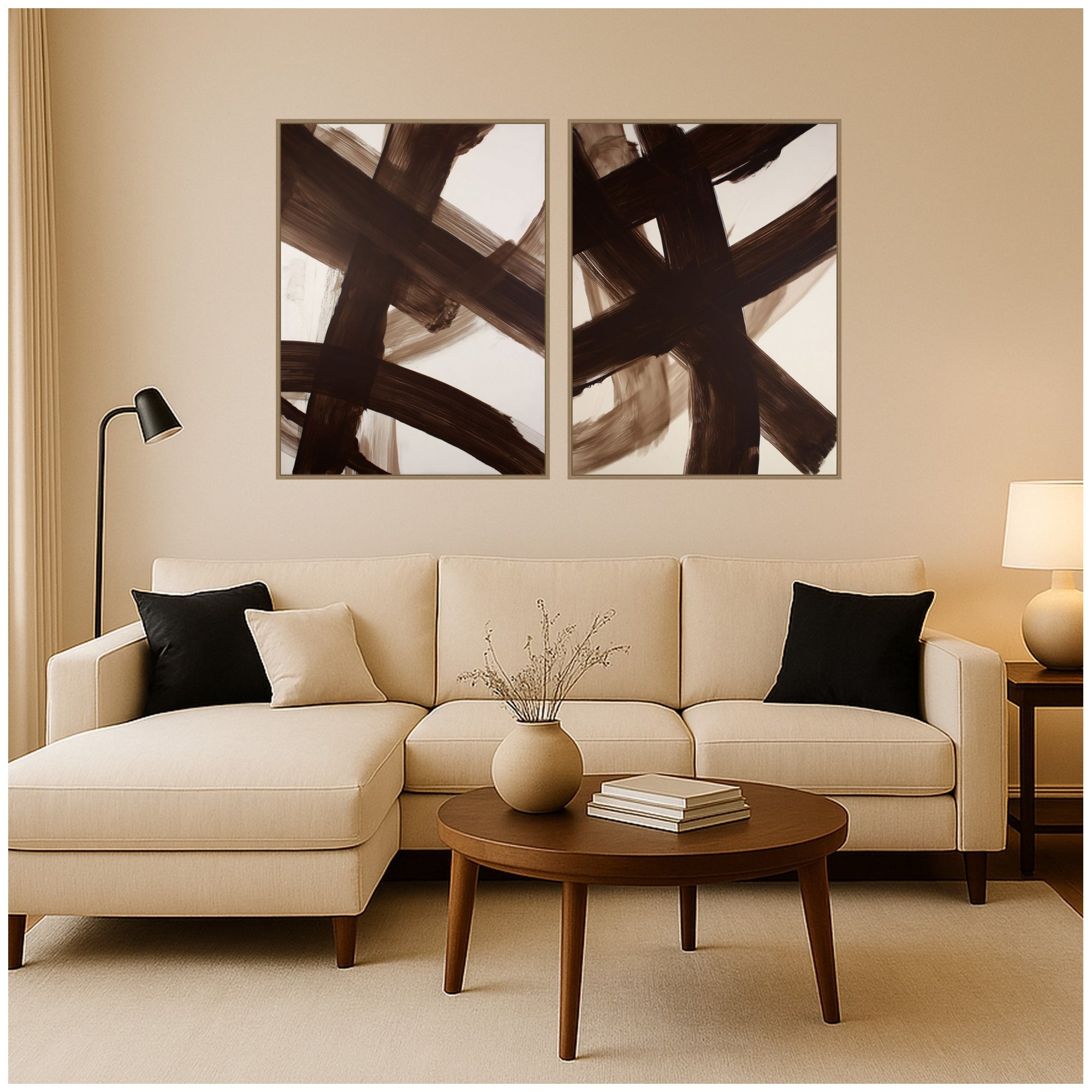 Art Set 2 Piece Set 31x41 Sylvie Dark Gold 5