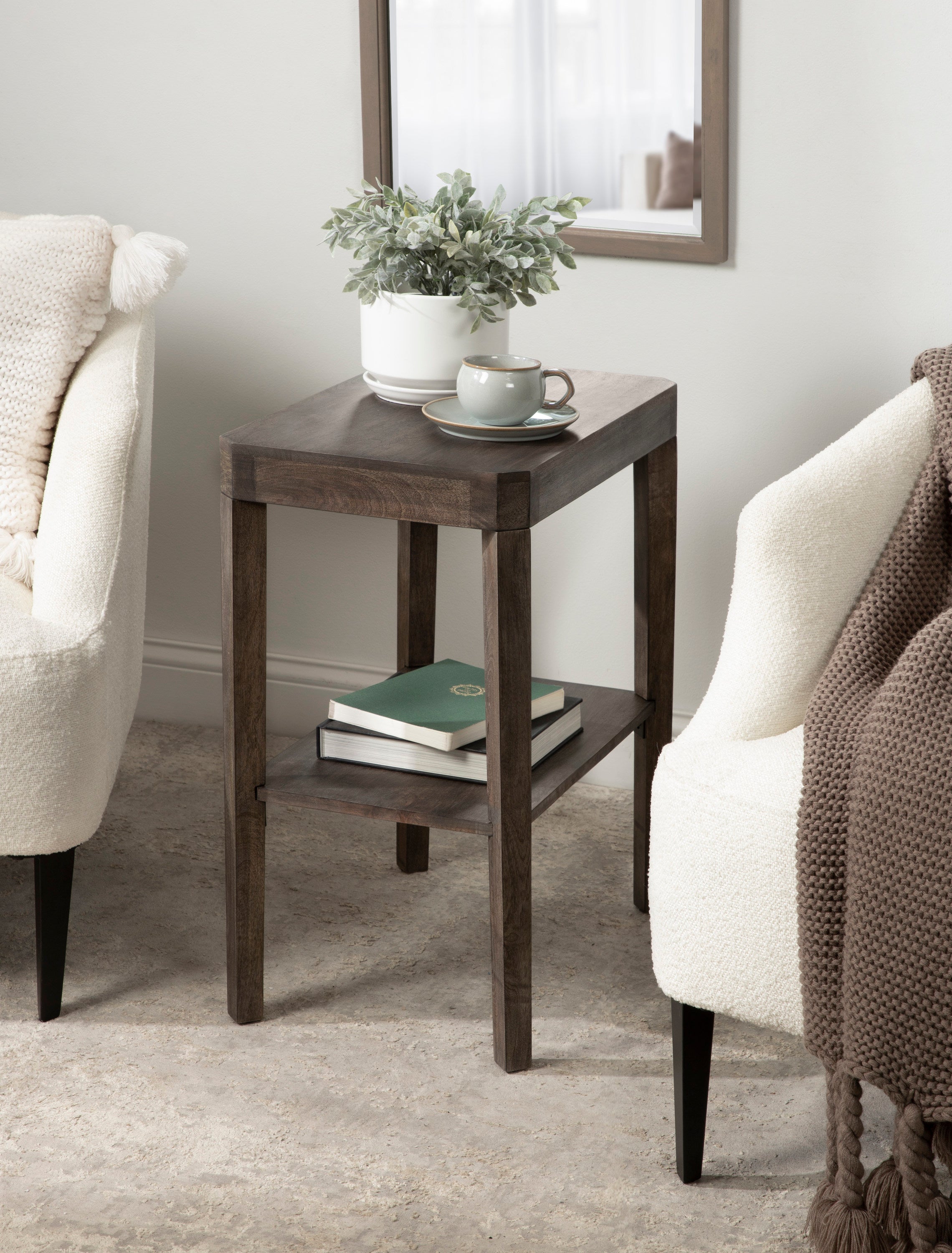 Side Table Gray 22x14x26 6