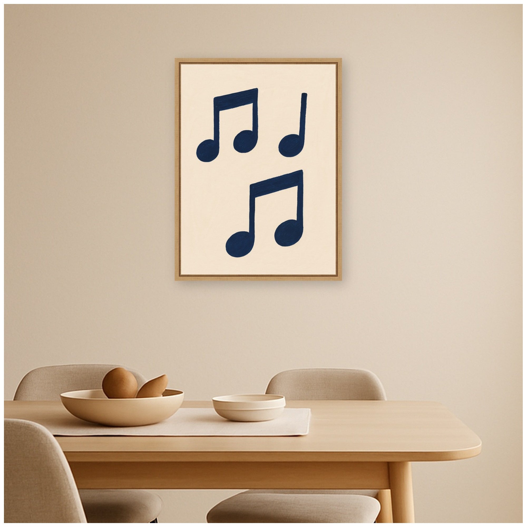 Music Notes by Laura Moss Framed Canvas Wall Art Print
