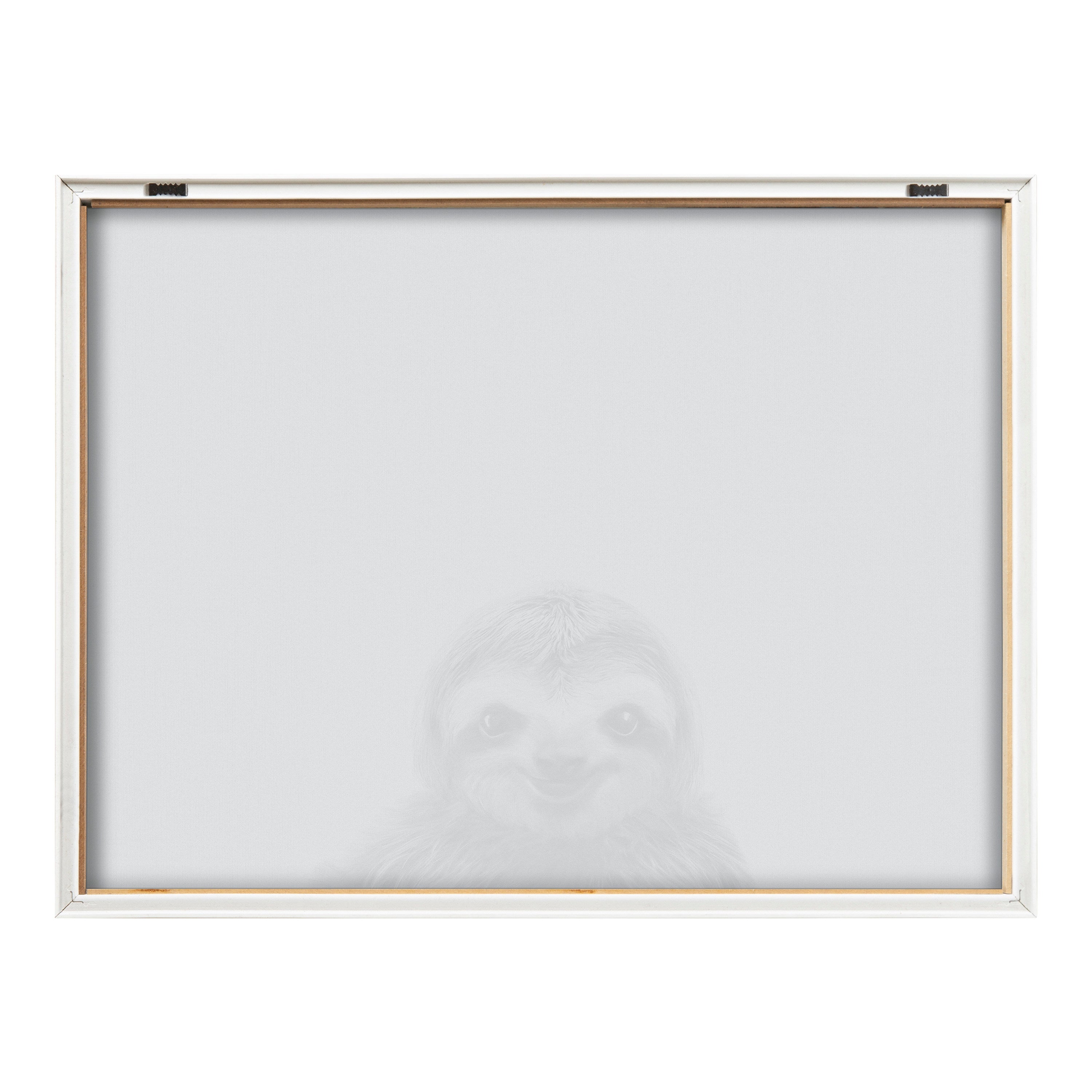 Blake Sloth Framed Printed Glass by Simon Te of Tai Prints