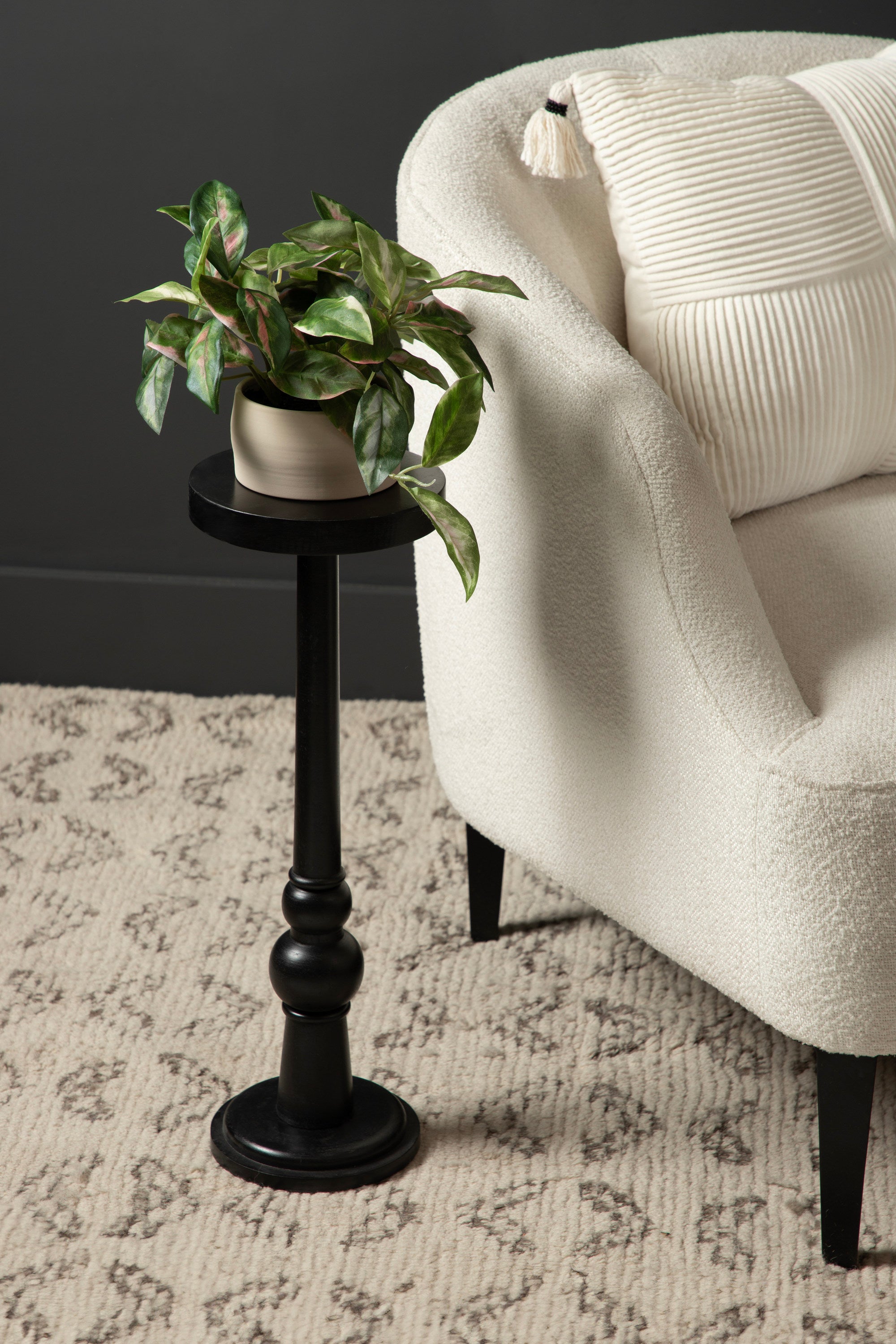 Side Table Black 8x8x23 6