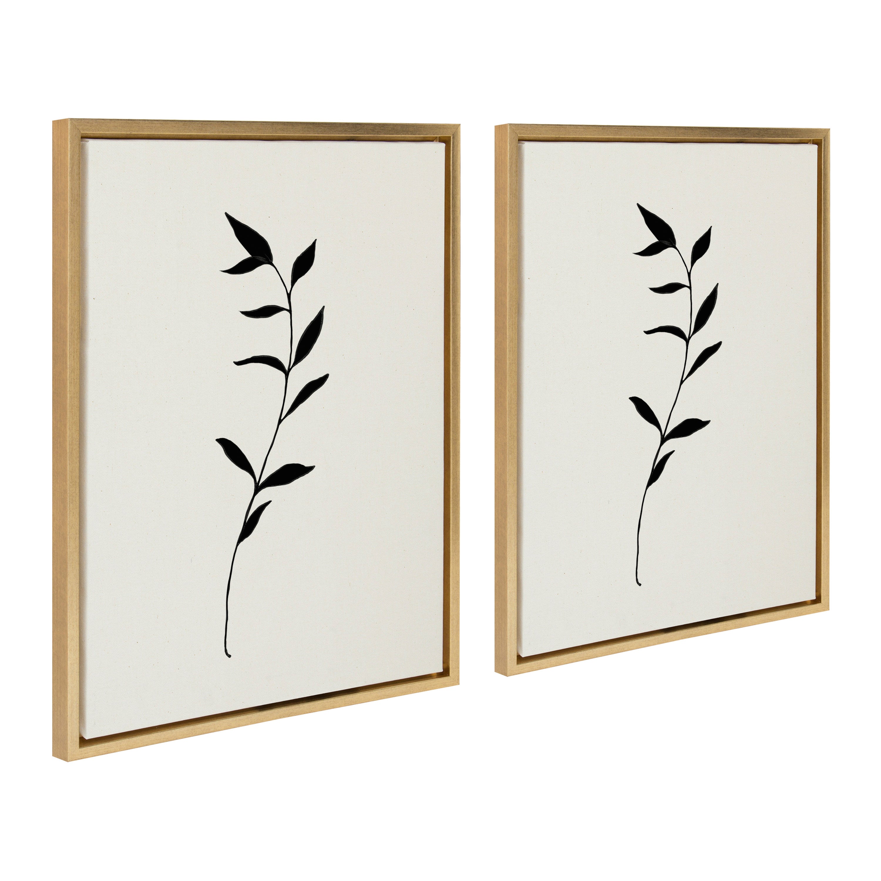 Art Set Sylvie Bright Gold 2 Piece Set 18x24 2