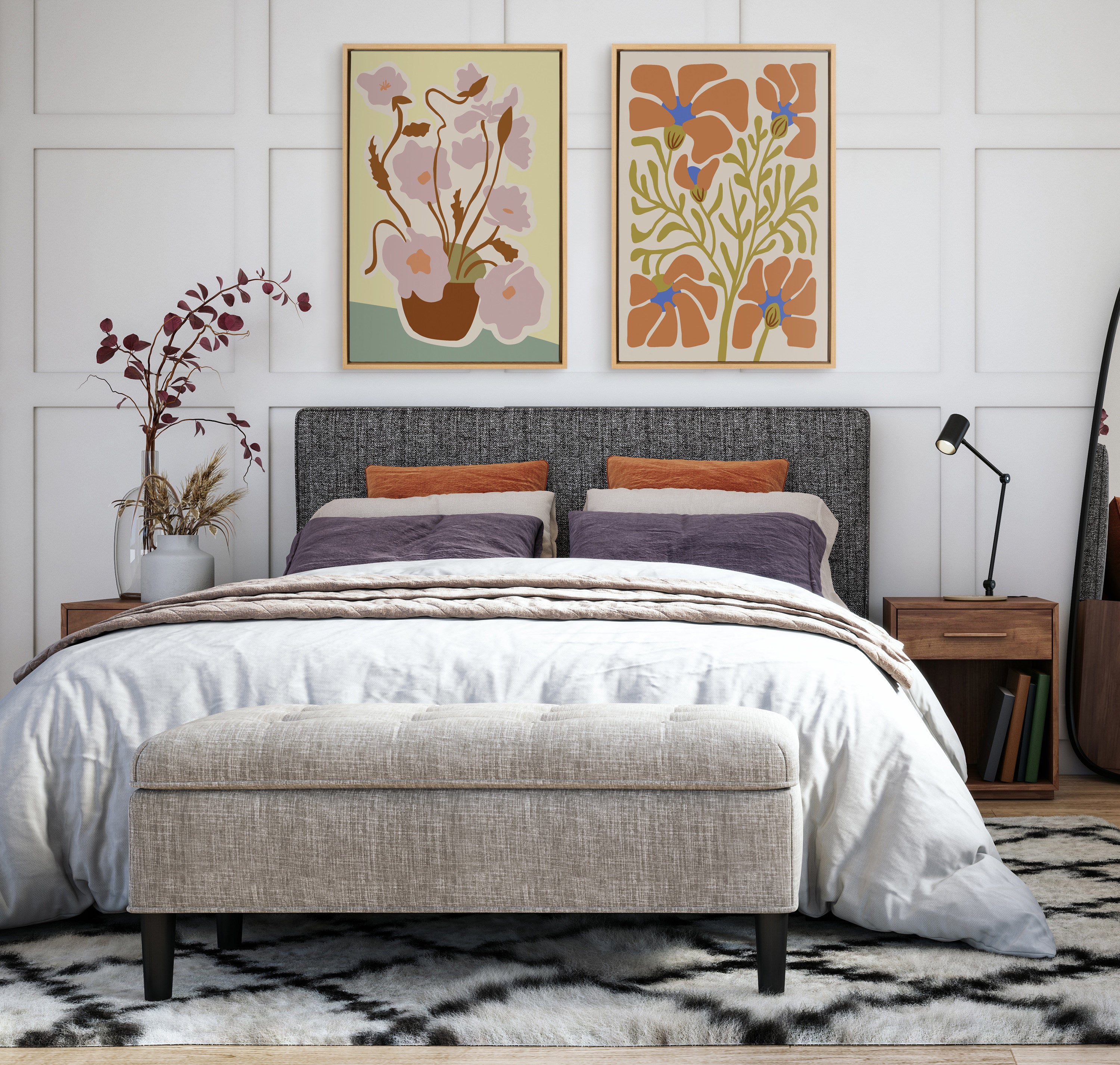 Framed Canvas 23x33 Sylvie Natural 6