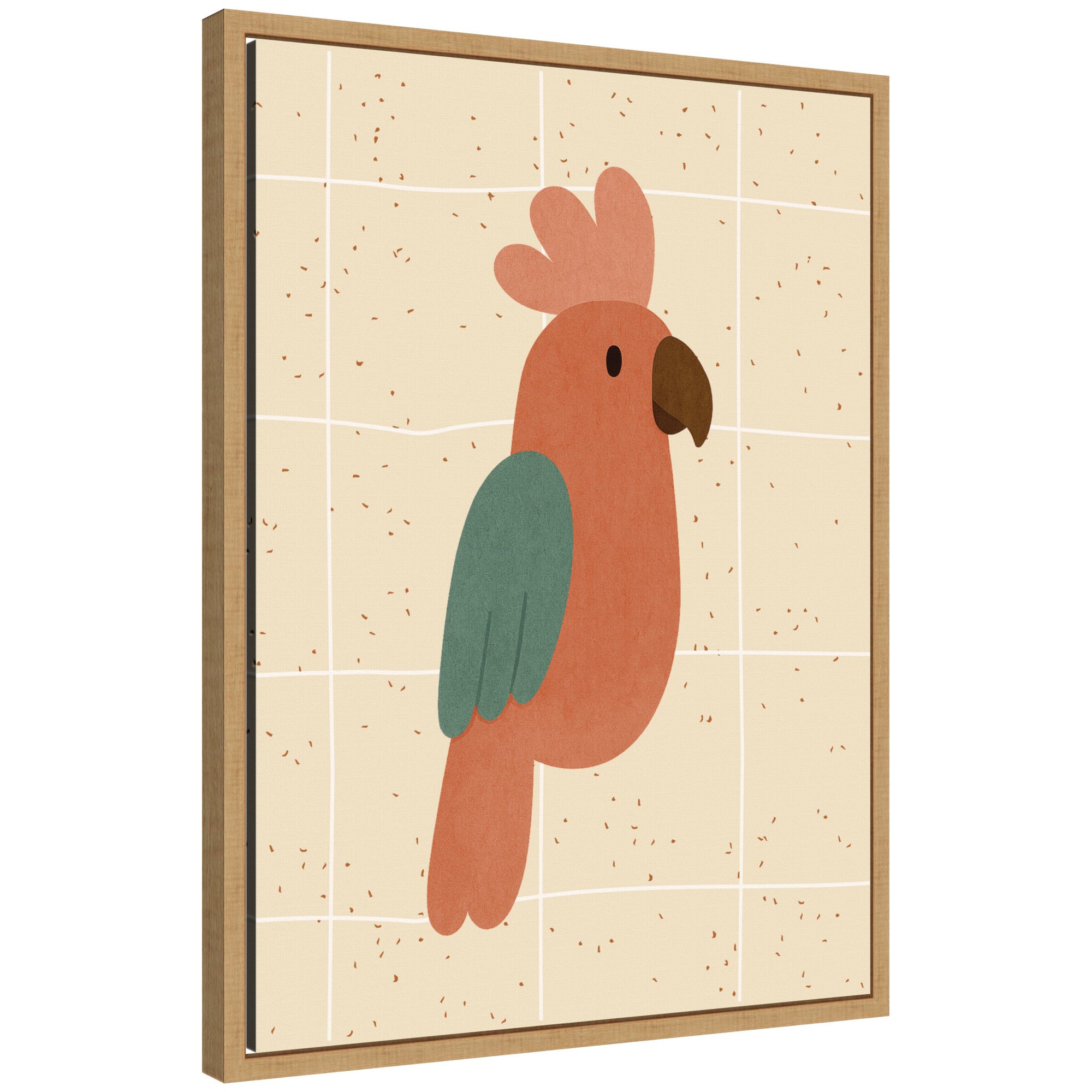 Parrot by Laura Moss Framed Canvas Wall Art Print