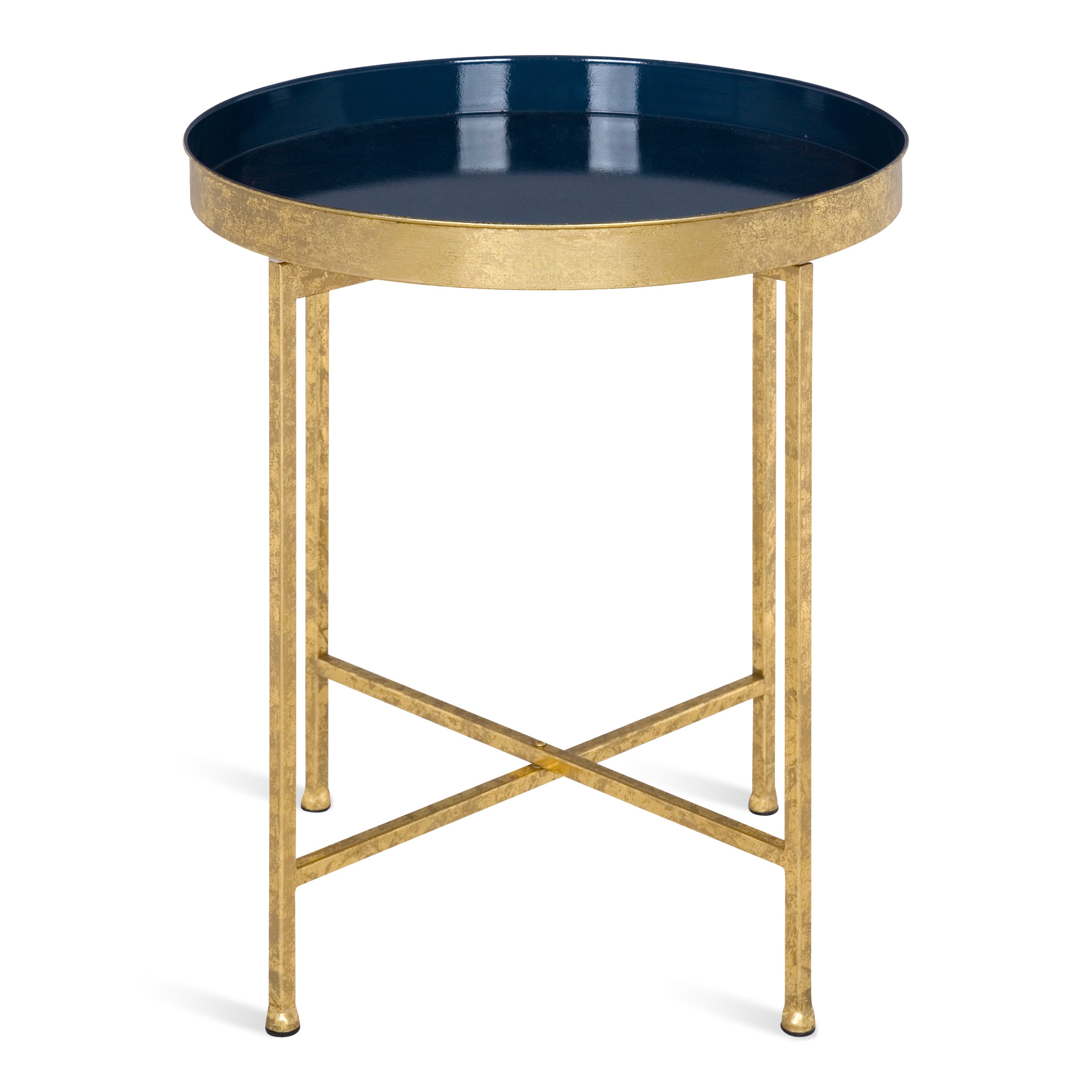 Side Table Navy Blue 18.25x18.25x22 3