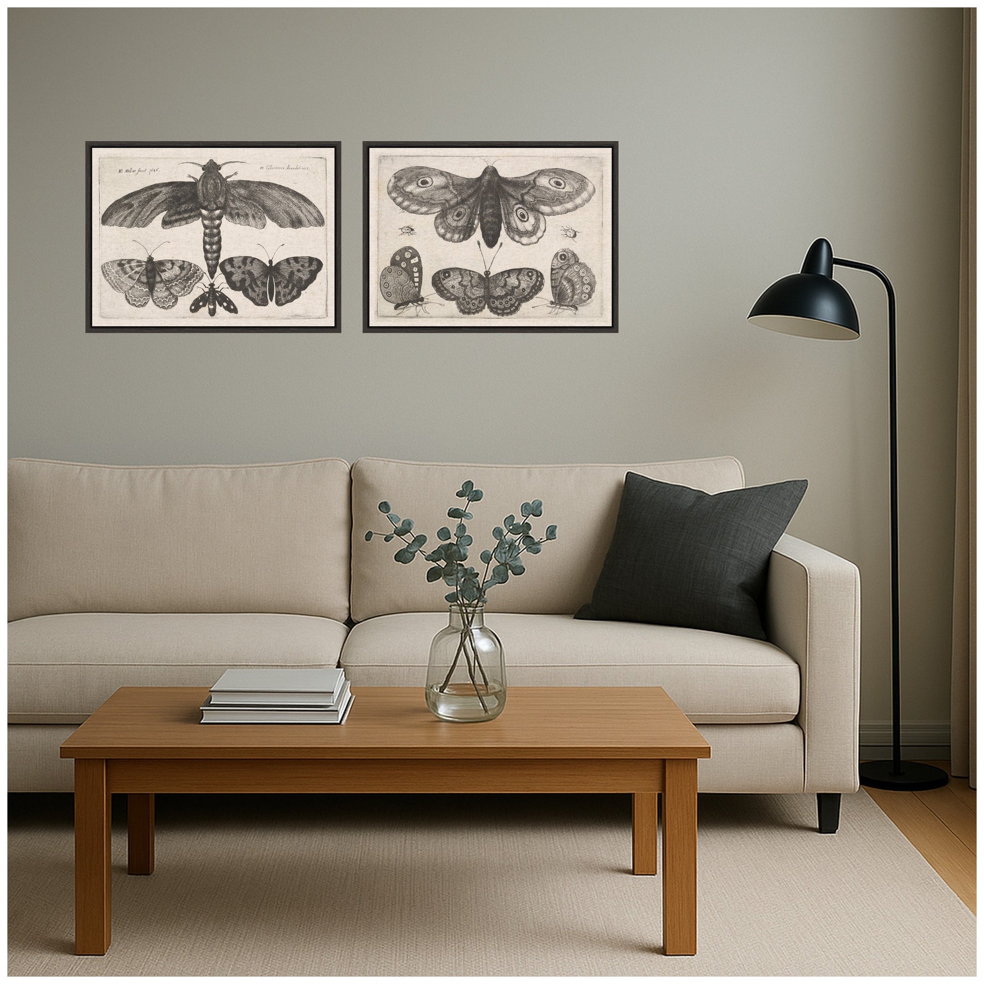 Art Set 2 Piece Set 18x24 Sylvie Dark Gray 5