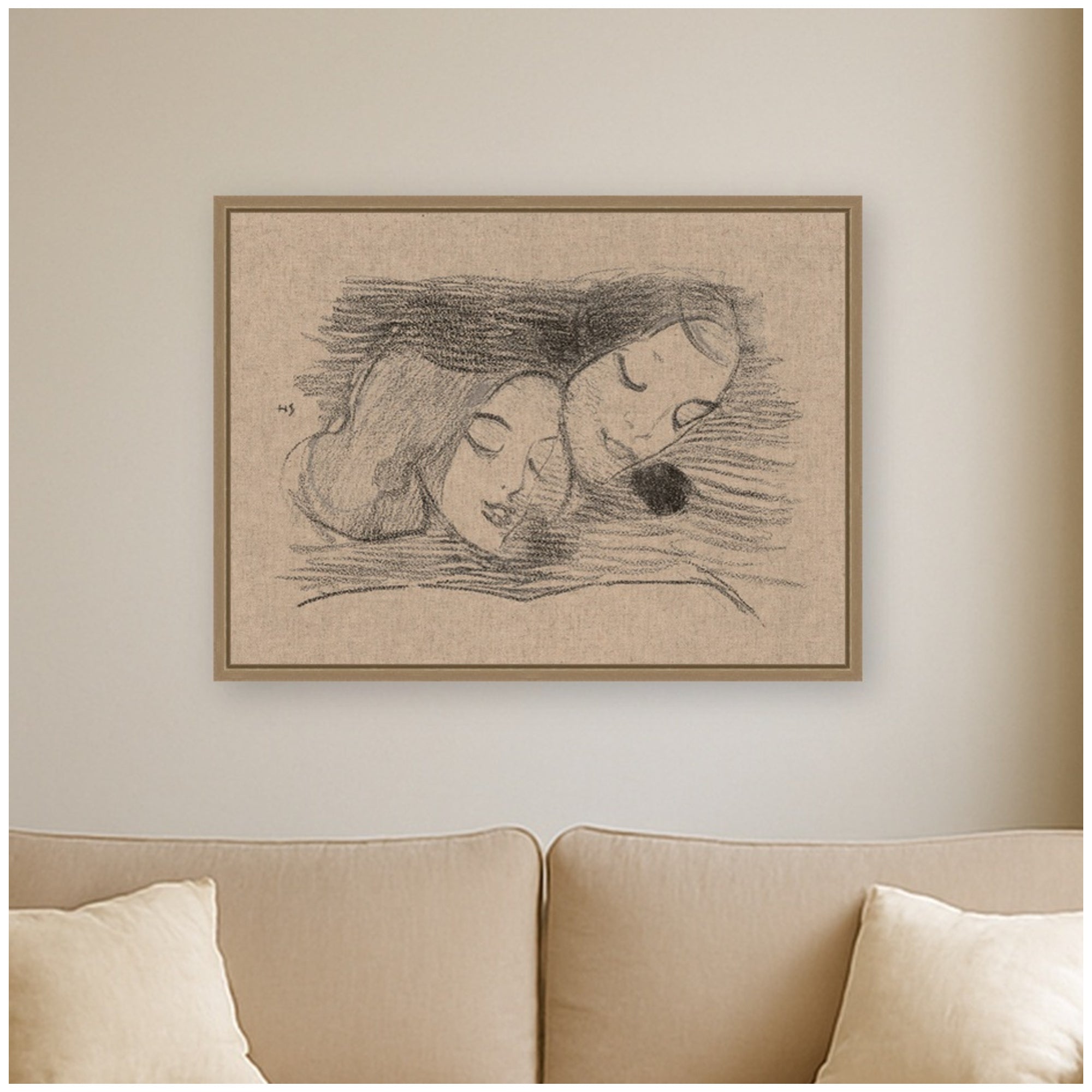 Framed Canvas 24x18 Sylvie Dark Gold 6