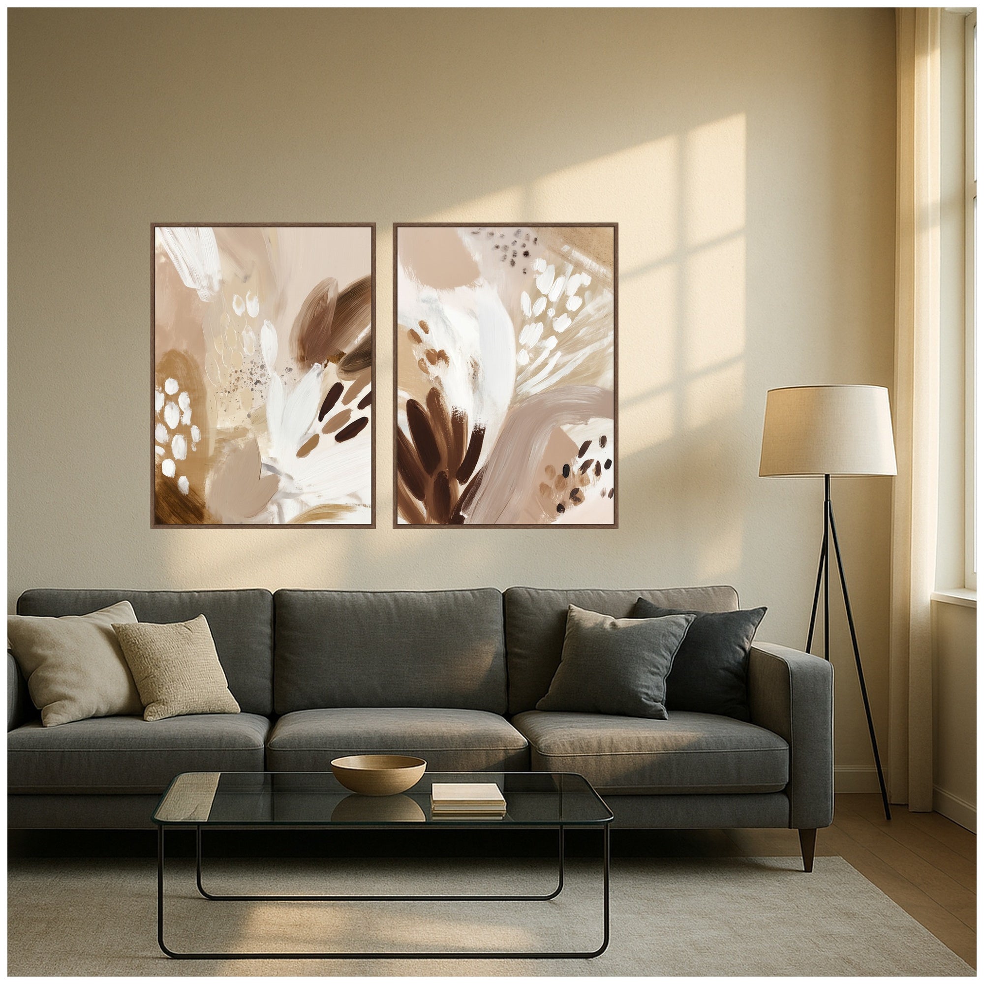 Art Set 2 Piece Set 28x38 Sylvie Walnut 7