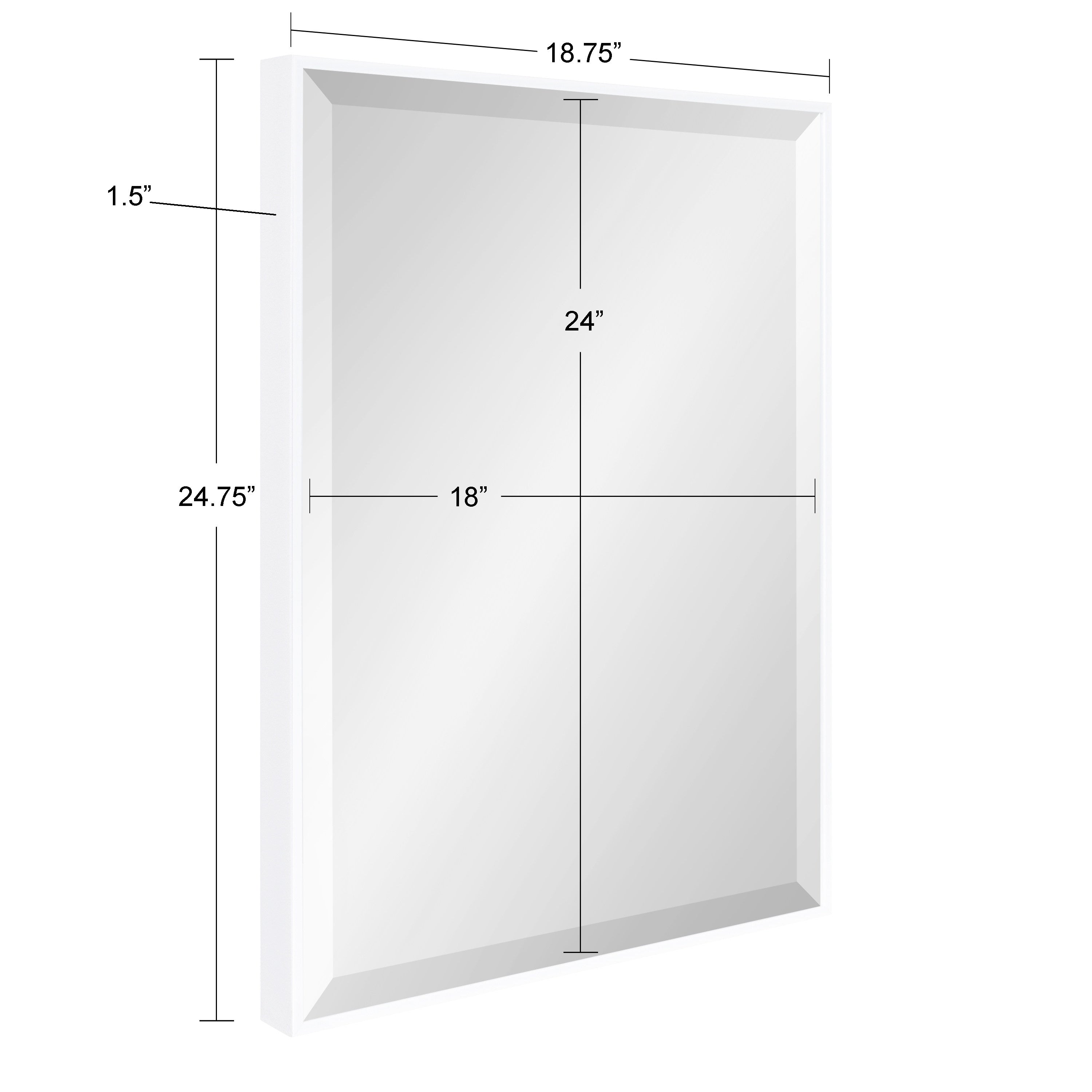 Rectangle Mirror White 18.75x24.75 6