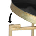 Tea Table Gold Black 14x14x26 5