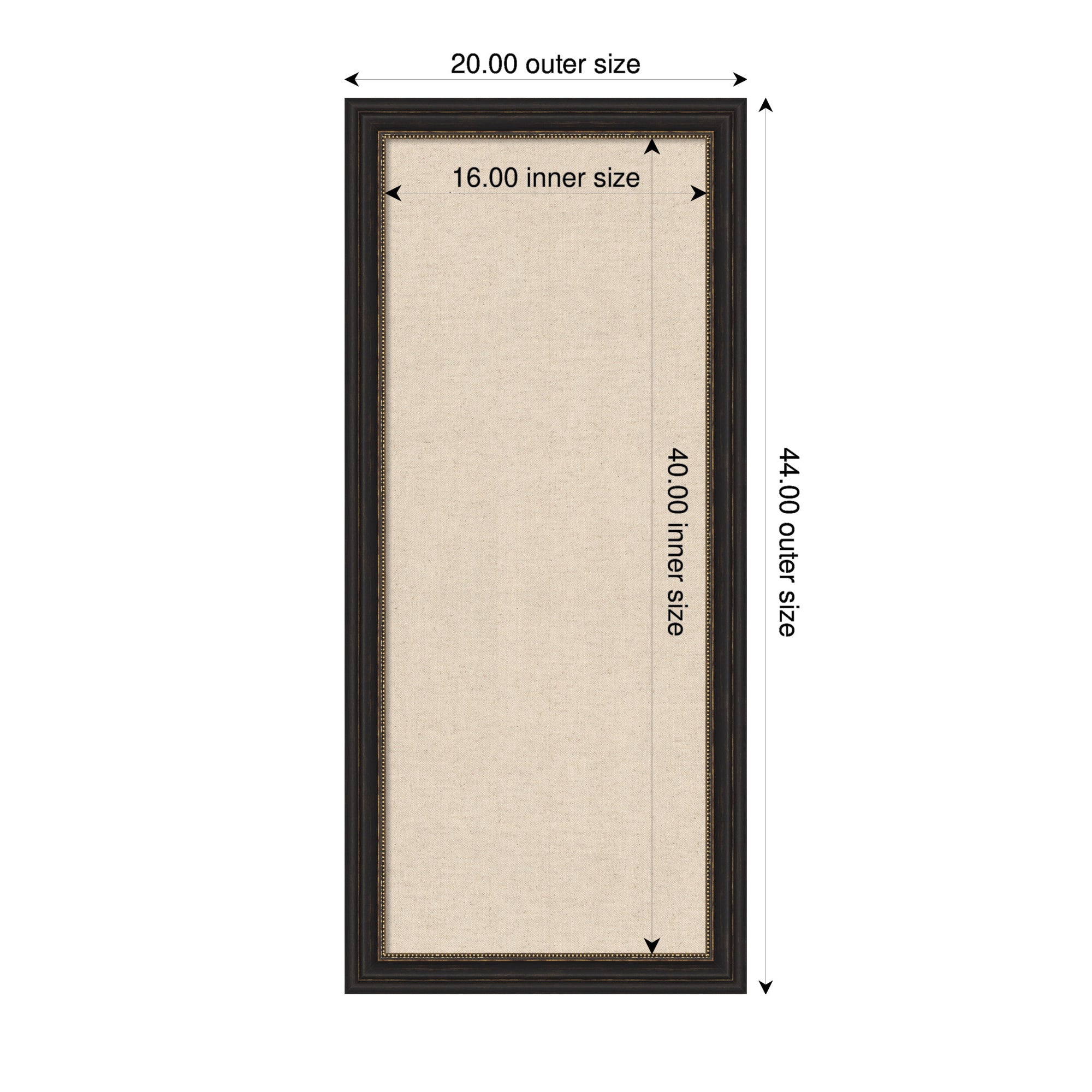 Pinboard 20x44 Accent Bronze Narrow 2