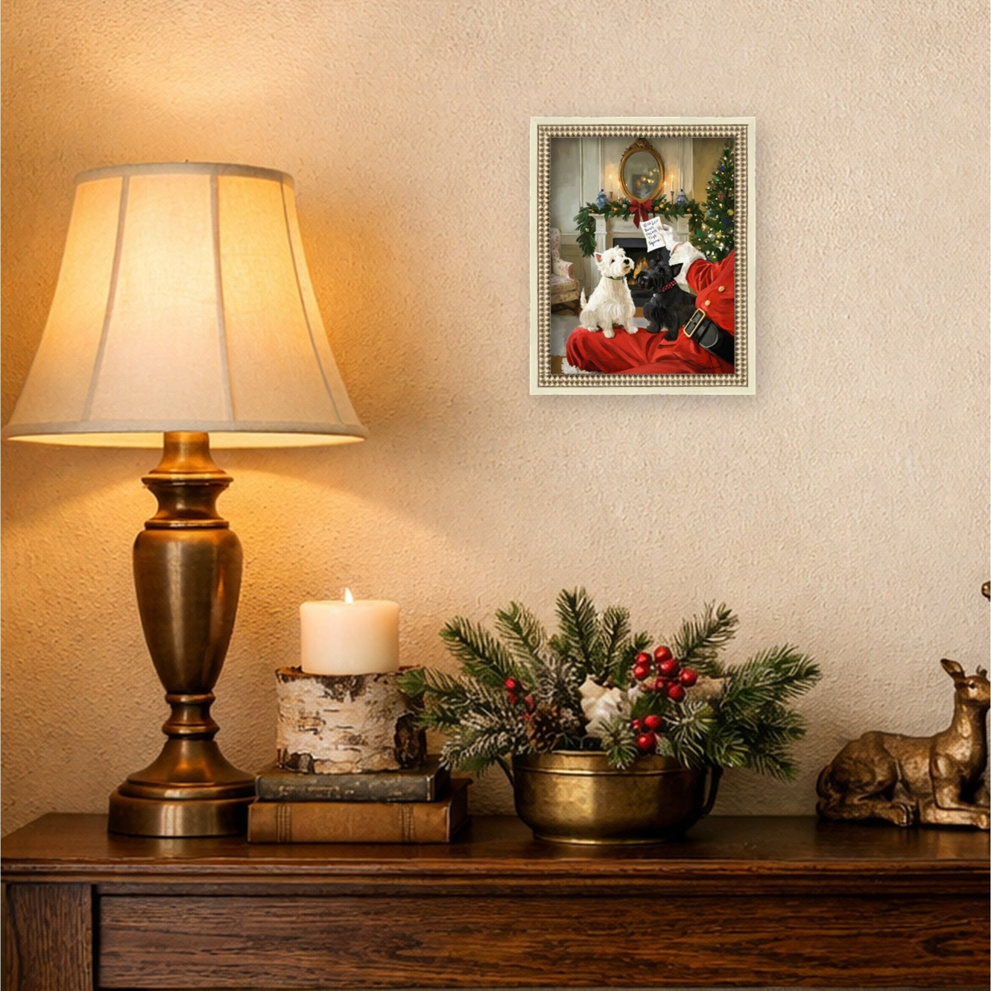 Mounted Canvas Castellan Distressed White 13x16 5