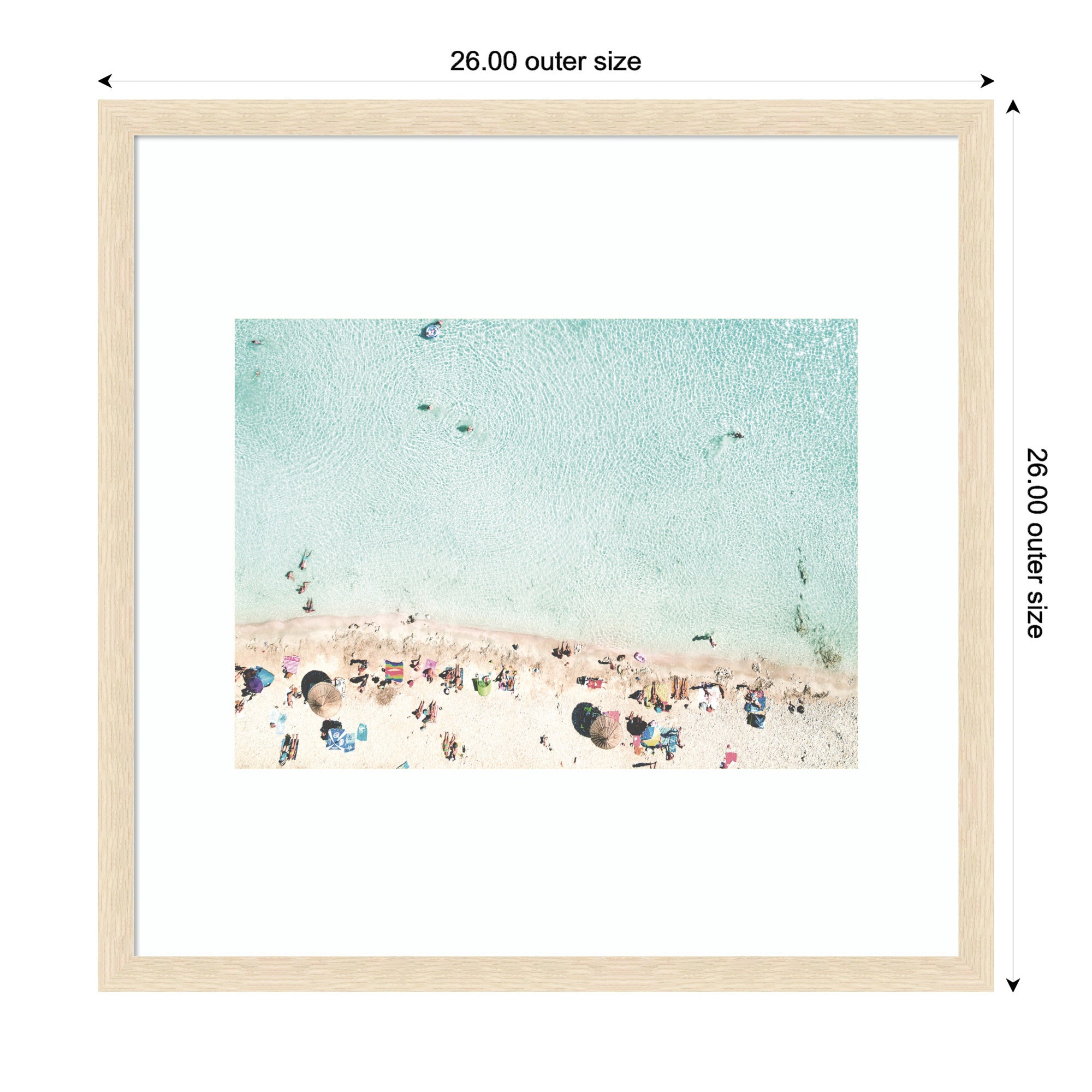 Turquoise Beach from Above No. 2 by Amy Peterson Framed Wall Art Print