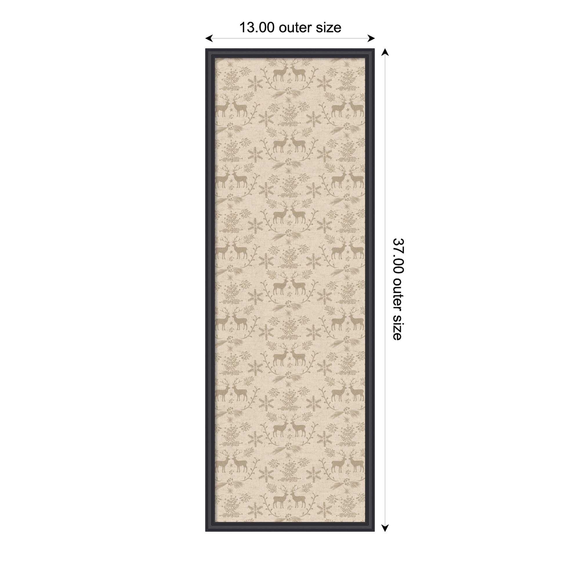 Magnetic Canvas Edith Black 13x37 2