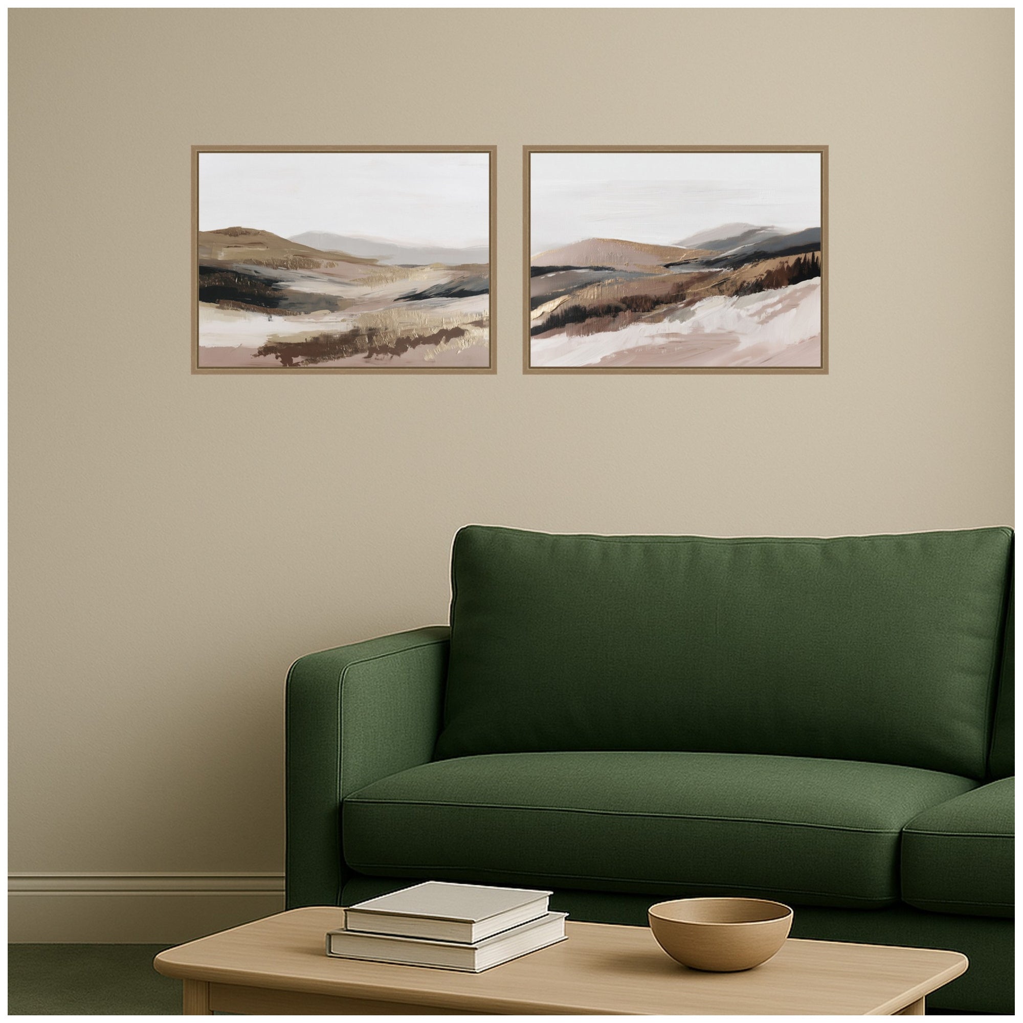 Art Set 2 Piece Set 18x24 Sylvie Dark Gold 6