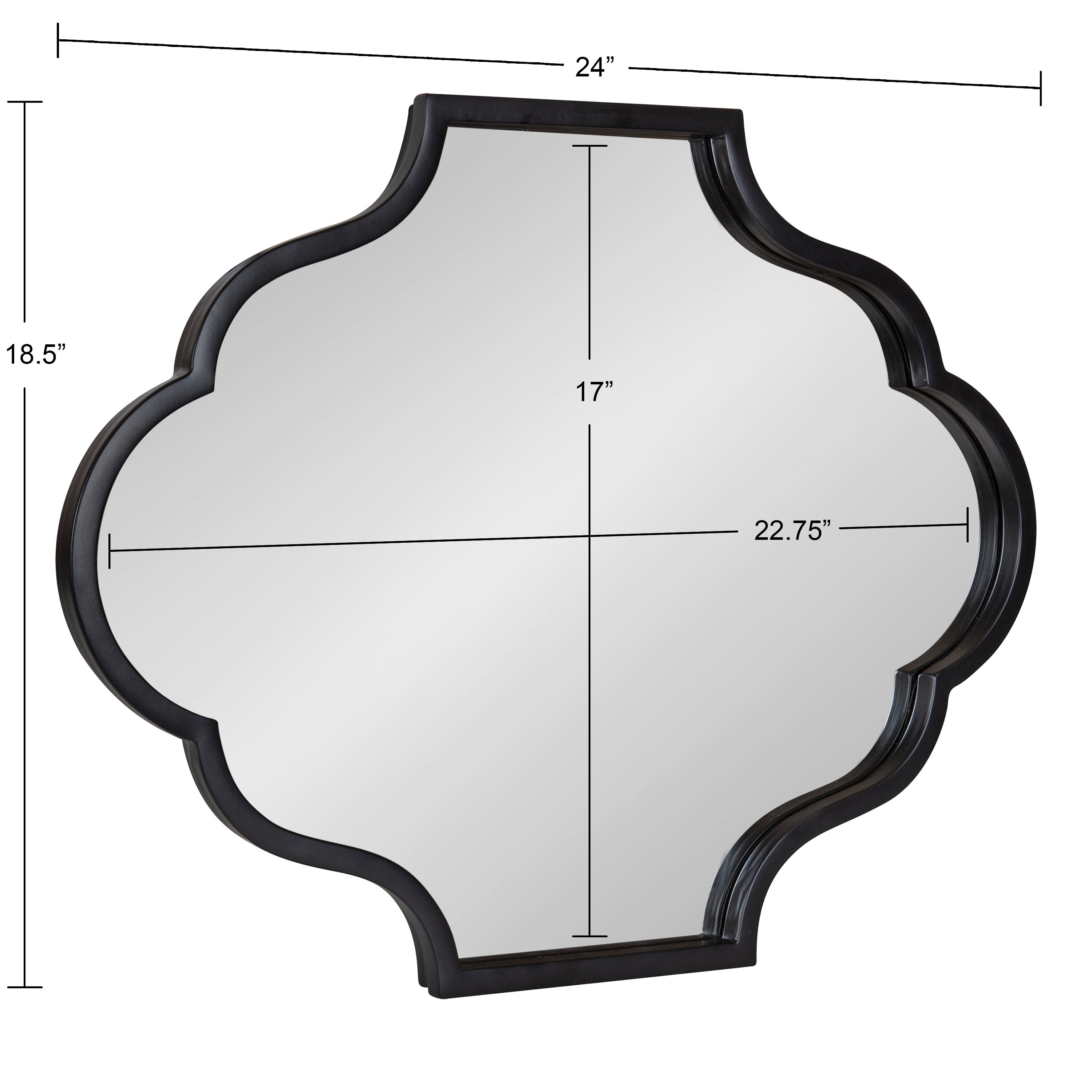 Scallop Mirror Black 18x24 5