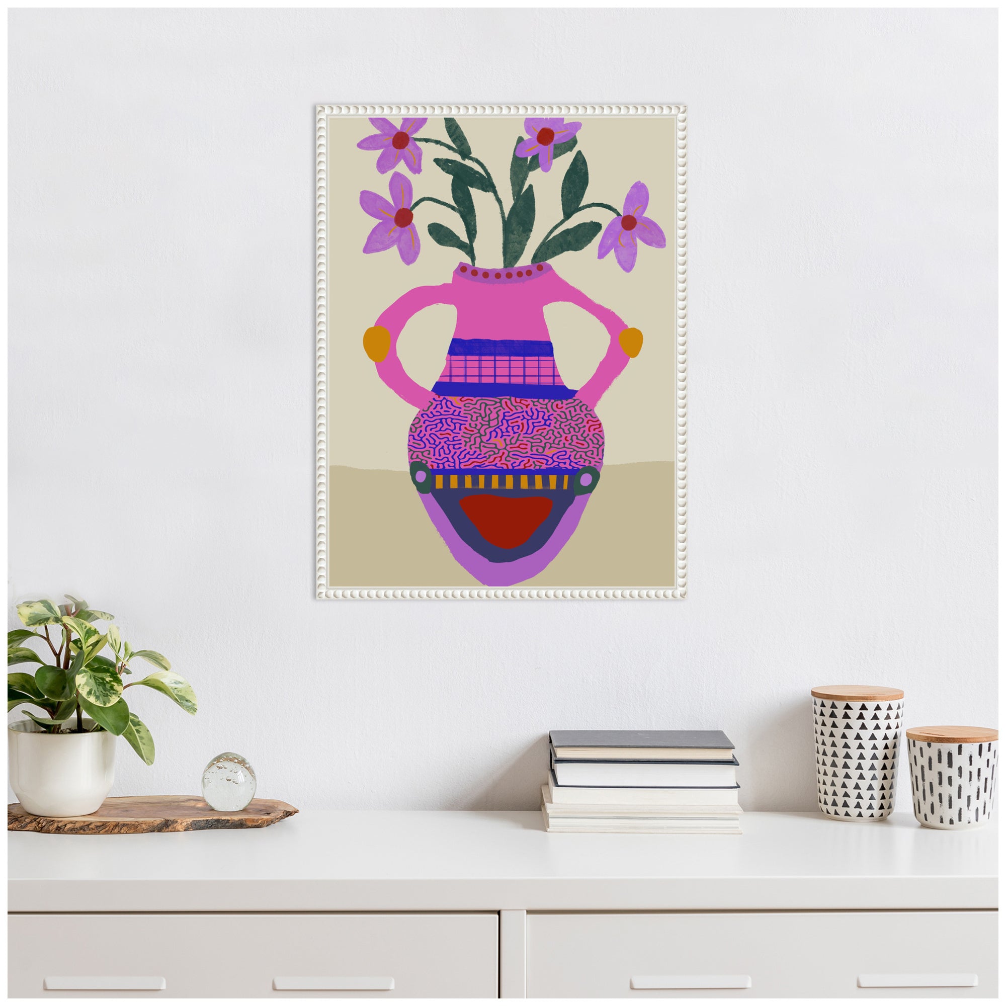 Sylvie Petals of Passion Framed Canvas by Inkheart Designs