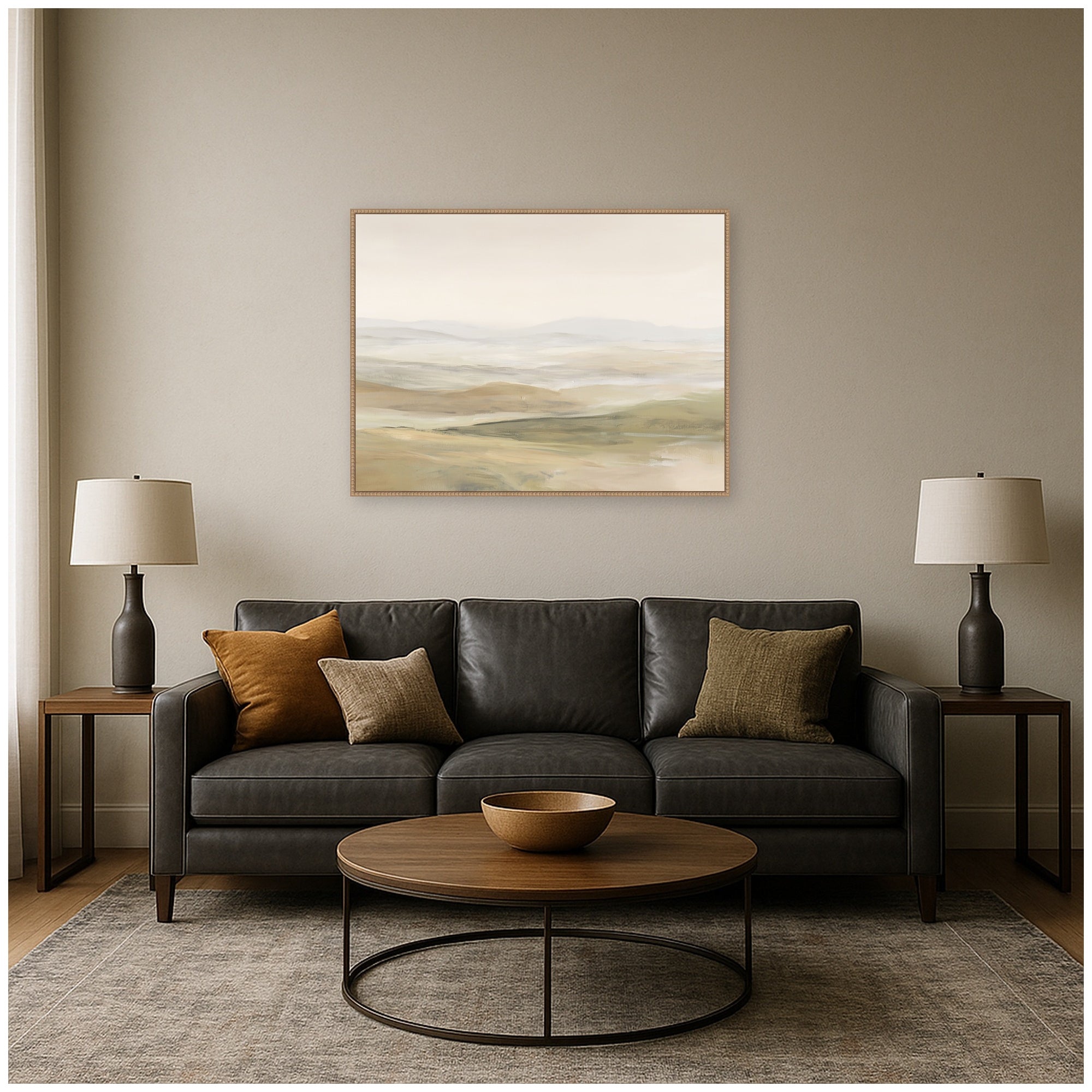 Framed Canvas 42x32 Sylvie Beaded Rustic Natural 5
