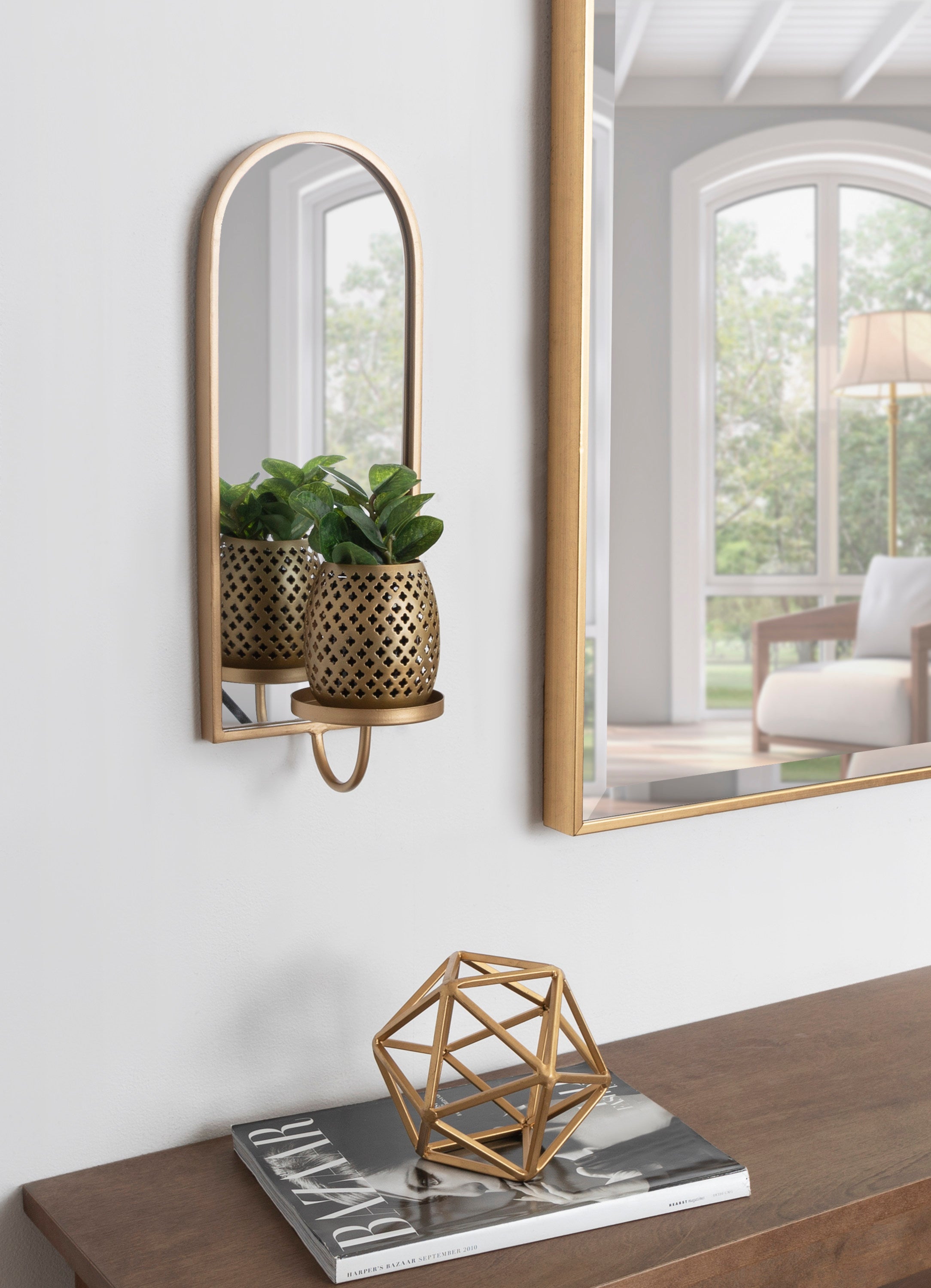 Wall Sconce Gold 6x5x16 7