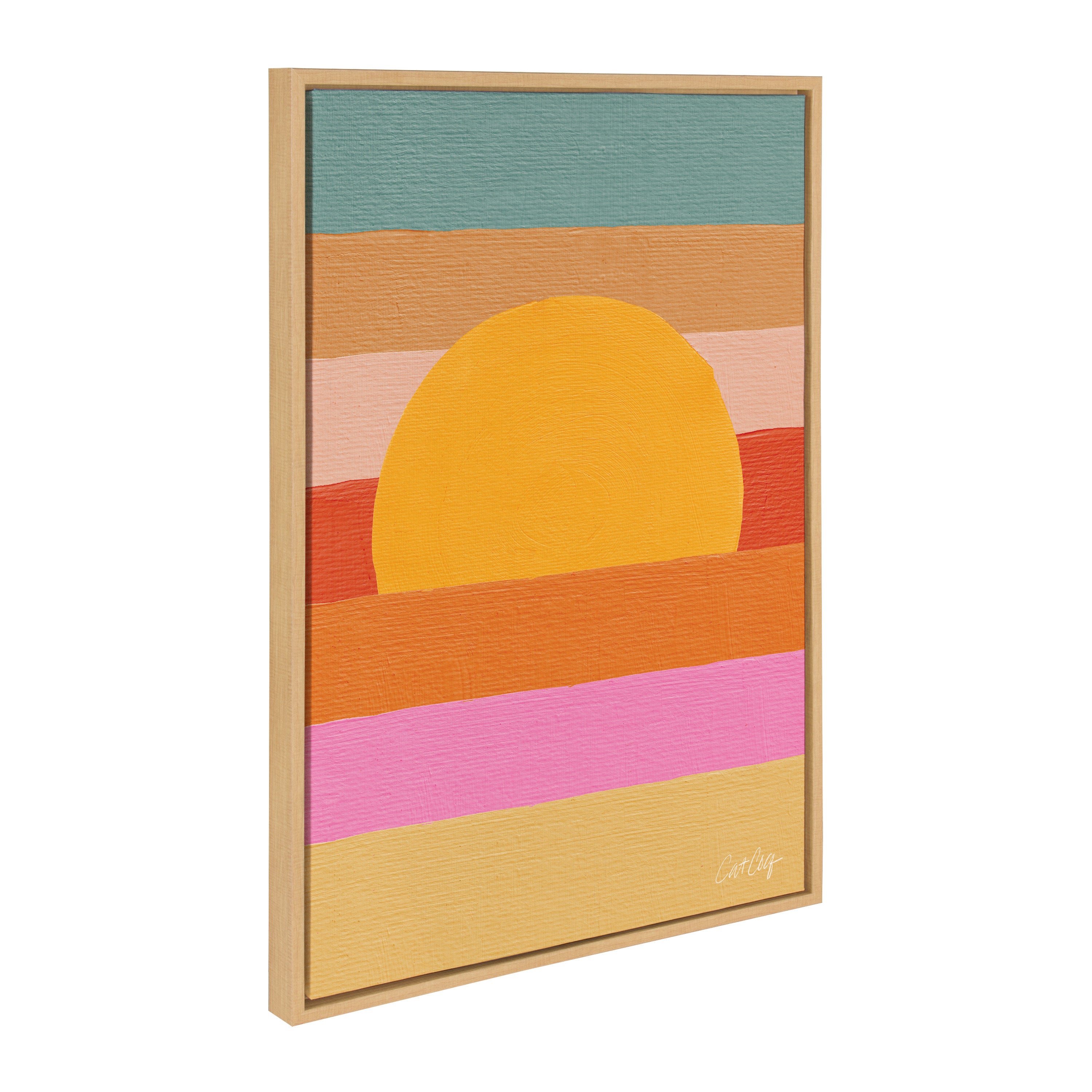 Sylvie Sunset Waves Framed Canvas by Cat Coquillette