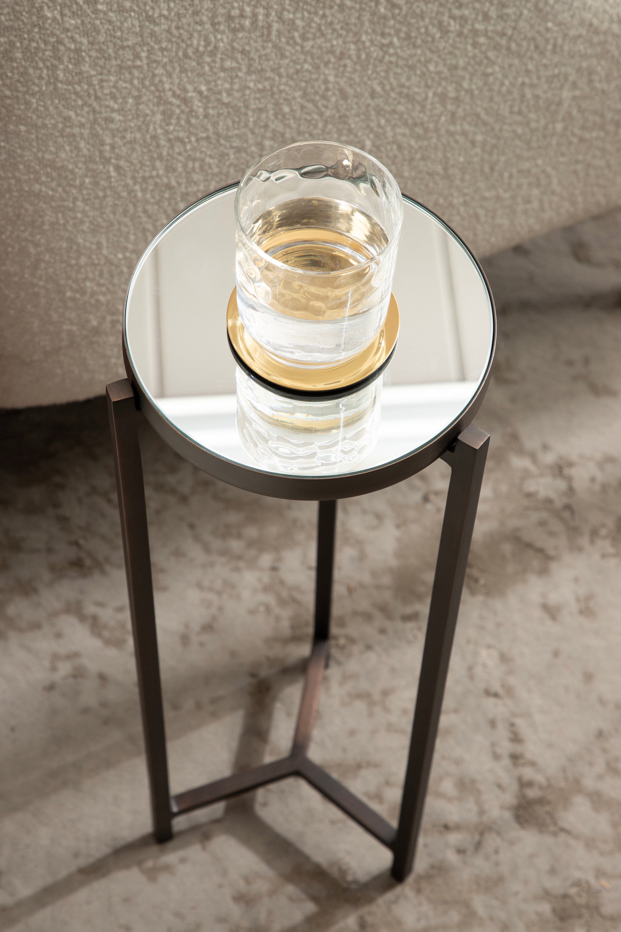 Drink Table Mirror Bronze 9x9x23 7