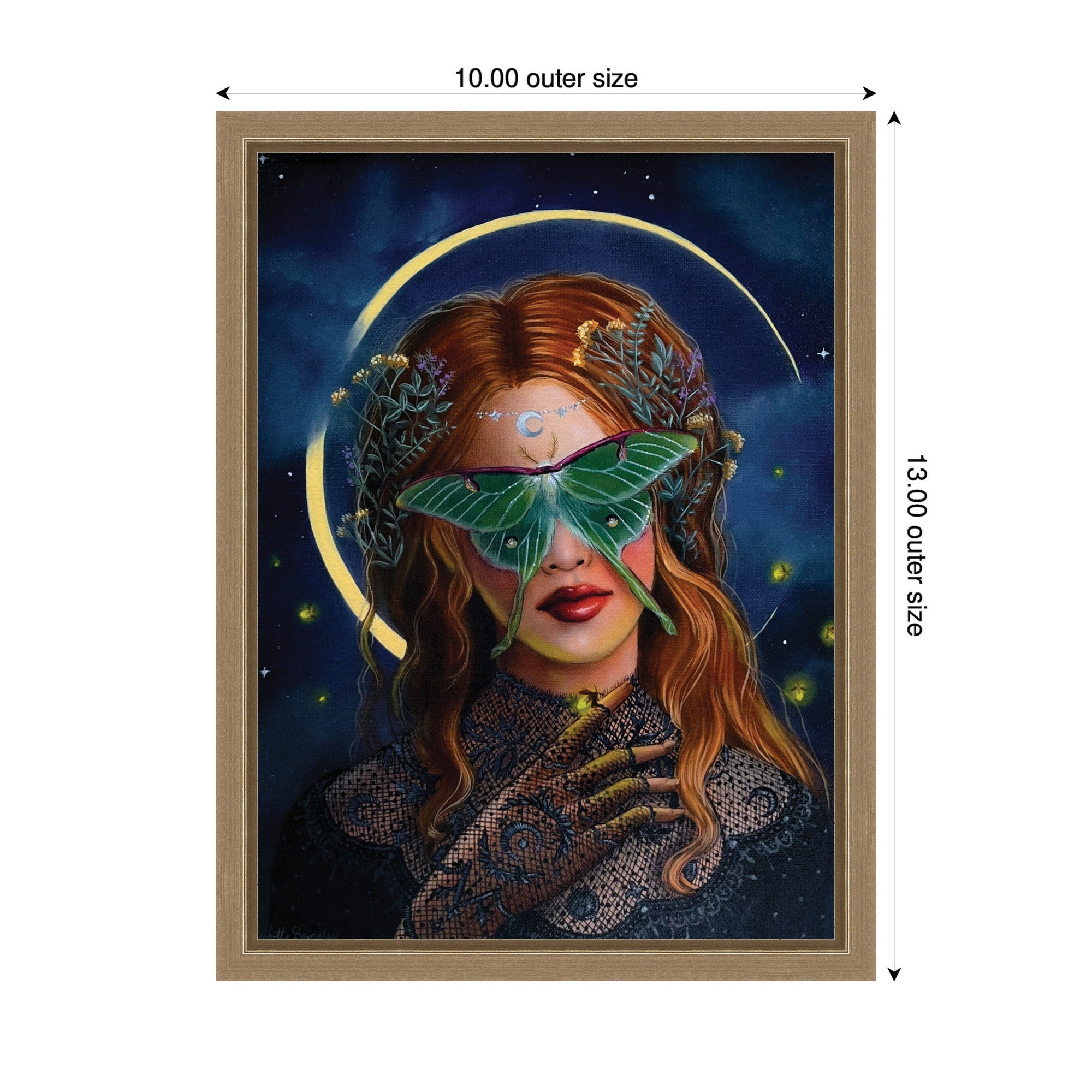 Framed Canvas 10x13 Sylvie Dark Gold 2