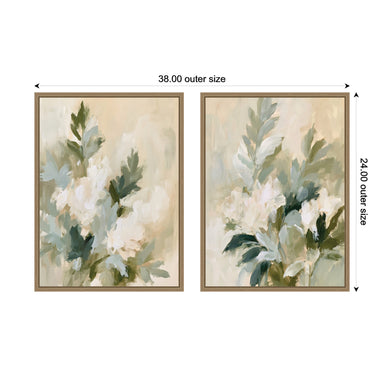 Framed Canvas Sylvie Dark Gold 2 Piece Set 18x24 2