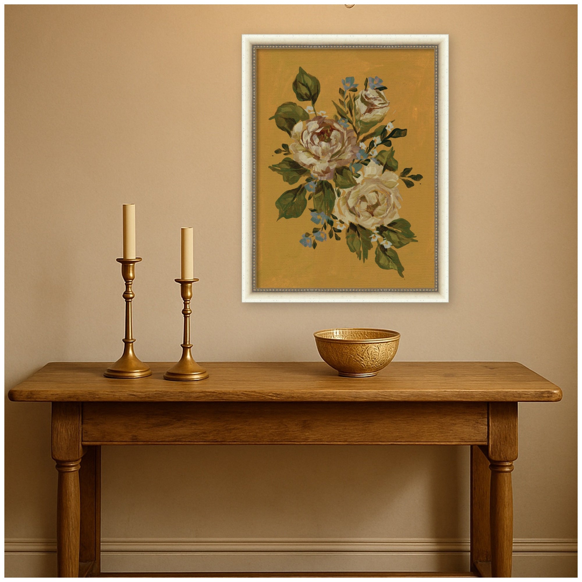 Mounted Canvas 17x22 Belmont Distress White 6