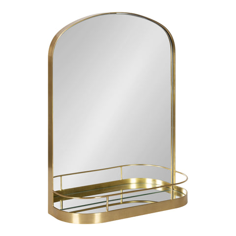 Peyson Framed Arch Mirror with Shelf