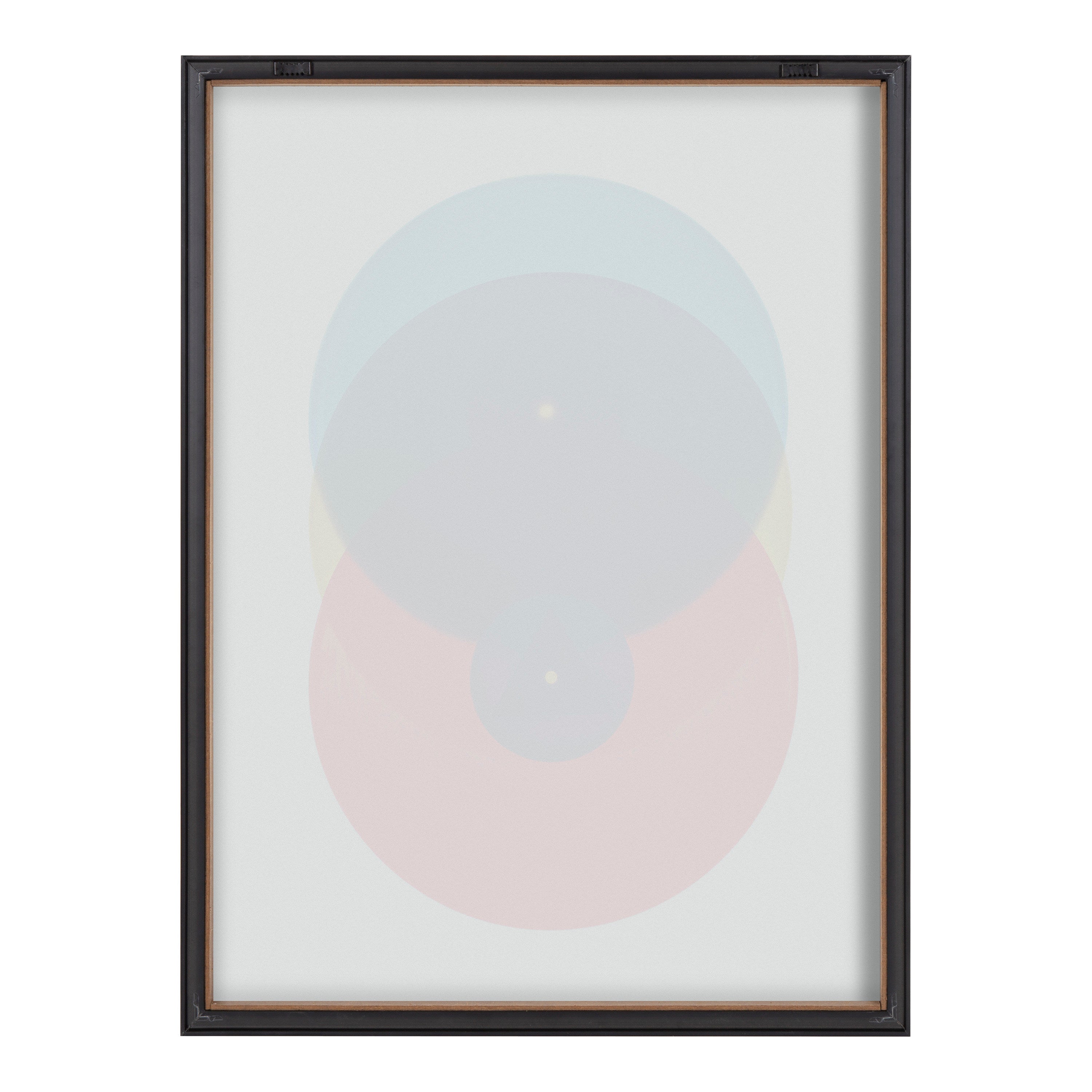 Blake Colorful Records Blue Red Framed Printed Glass by Emiko and Mark Franzen of F2Images