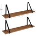 Floating Shelf Rustic Brown Black 2 Pk-28" 2