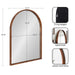 Arch Mirror Walnut Brown 24x32 2