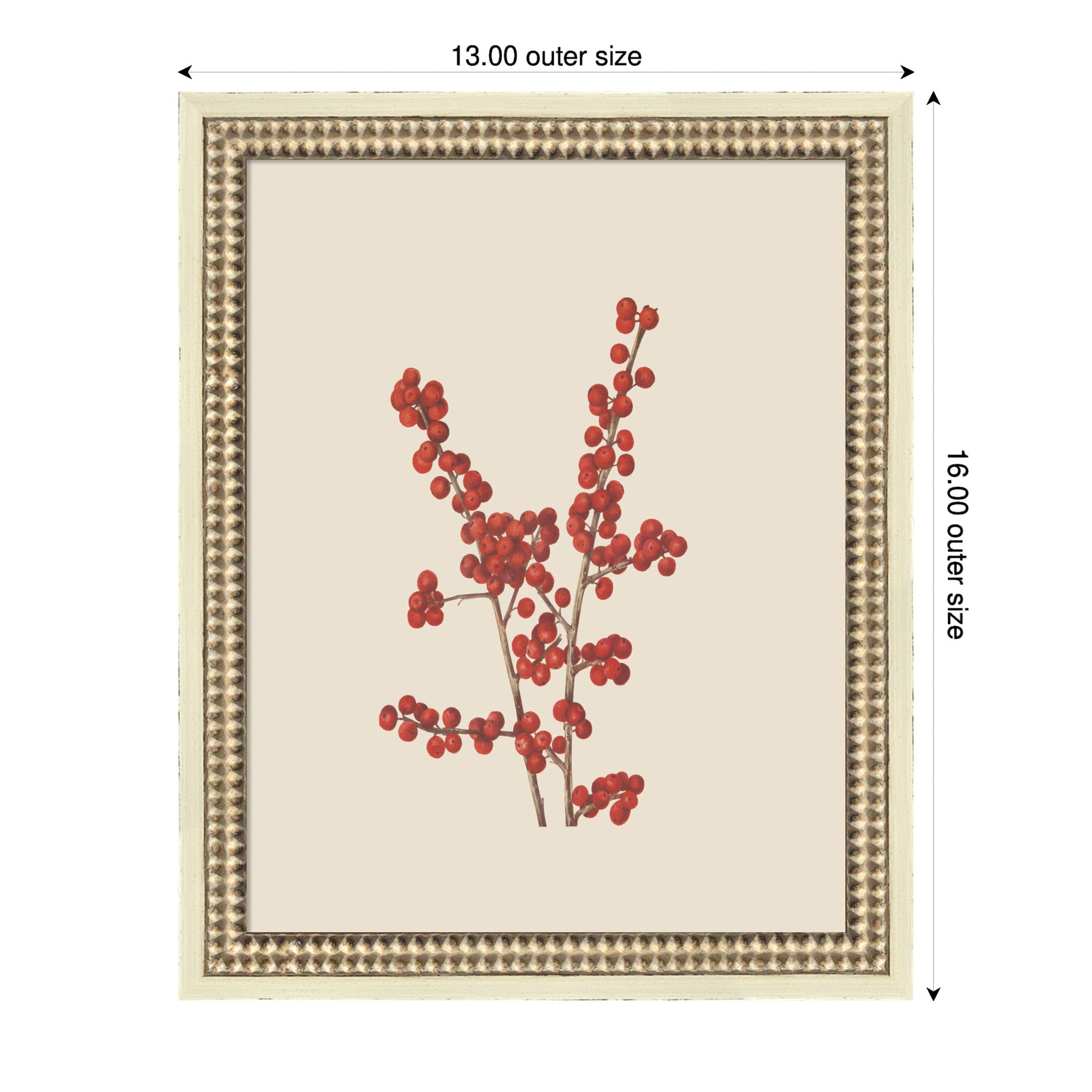 Mounted Canvas Castellan Distressed White 13x16 2