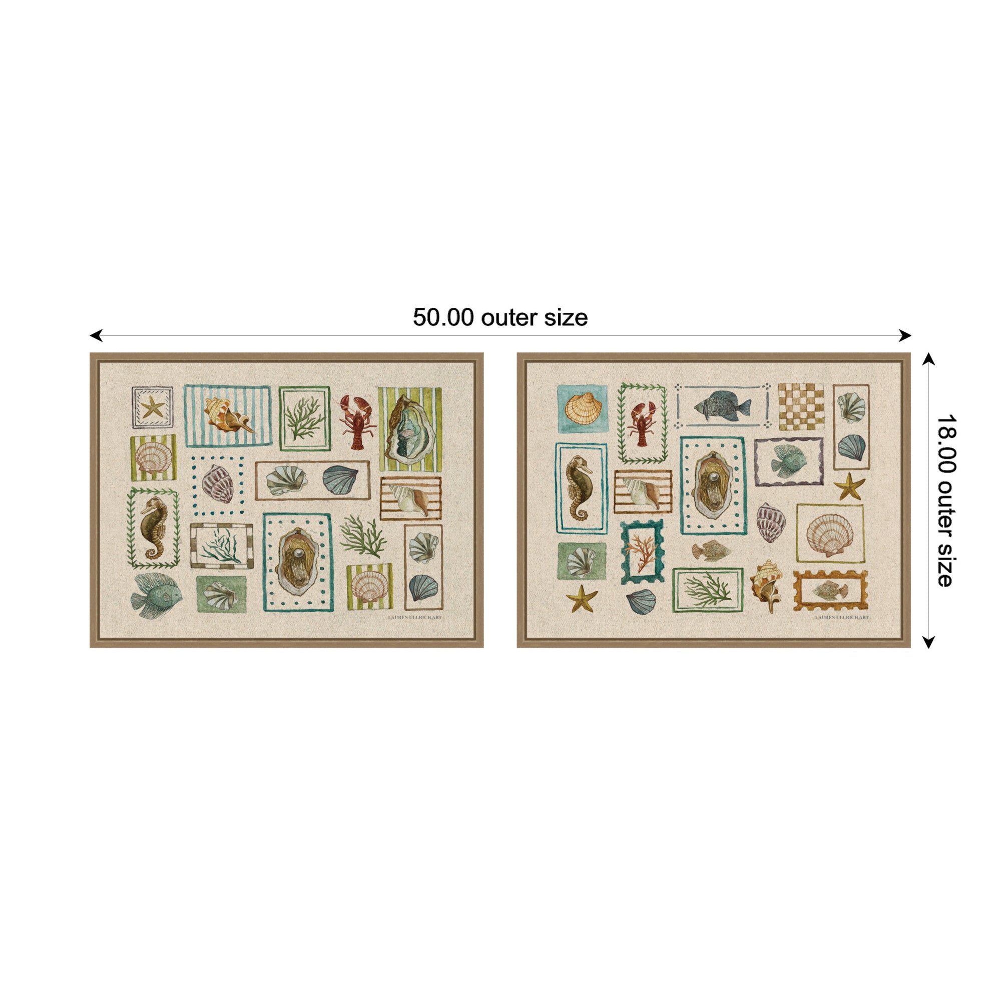 Art Set Sylvie Dark Gold 2 Piece Set 18x24 2