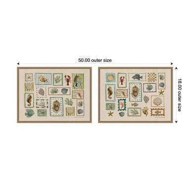 Art Set Sylvie Dark Gold 2 Piece Set 18x24 2