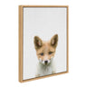 Sylvie Baby Fox Color Illustration Framed Canvas by Simon Te of Tai Prints