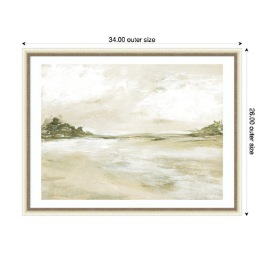 Framed Art Belmont Distress White 34x26 2