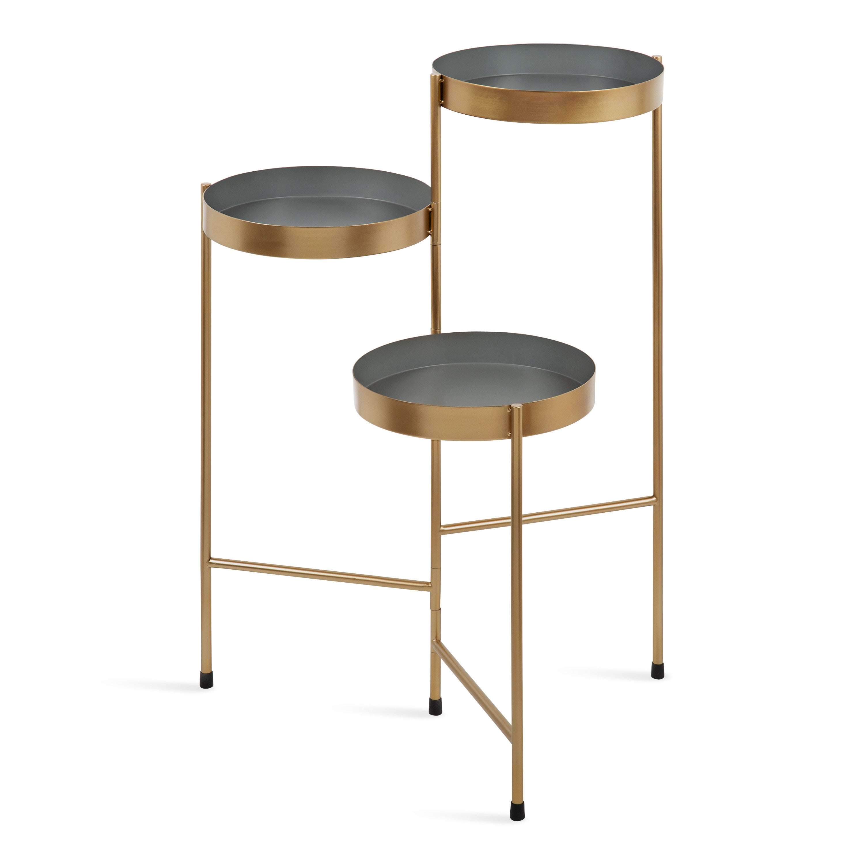 Plant Stand Gold Gray 16x21x30 1
