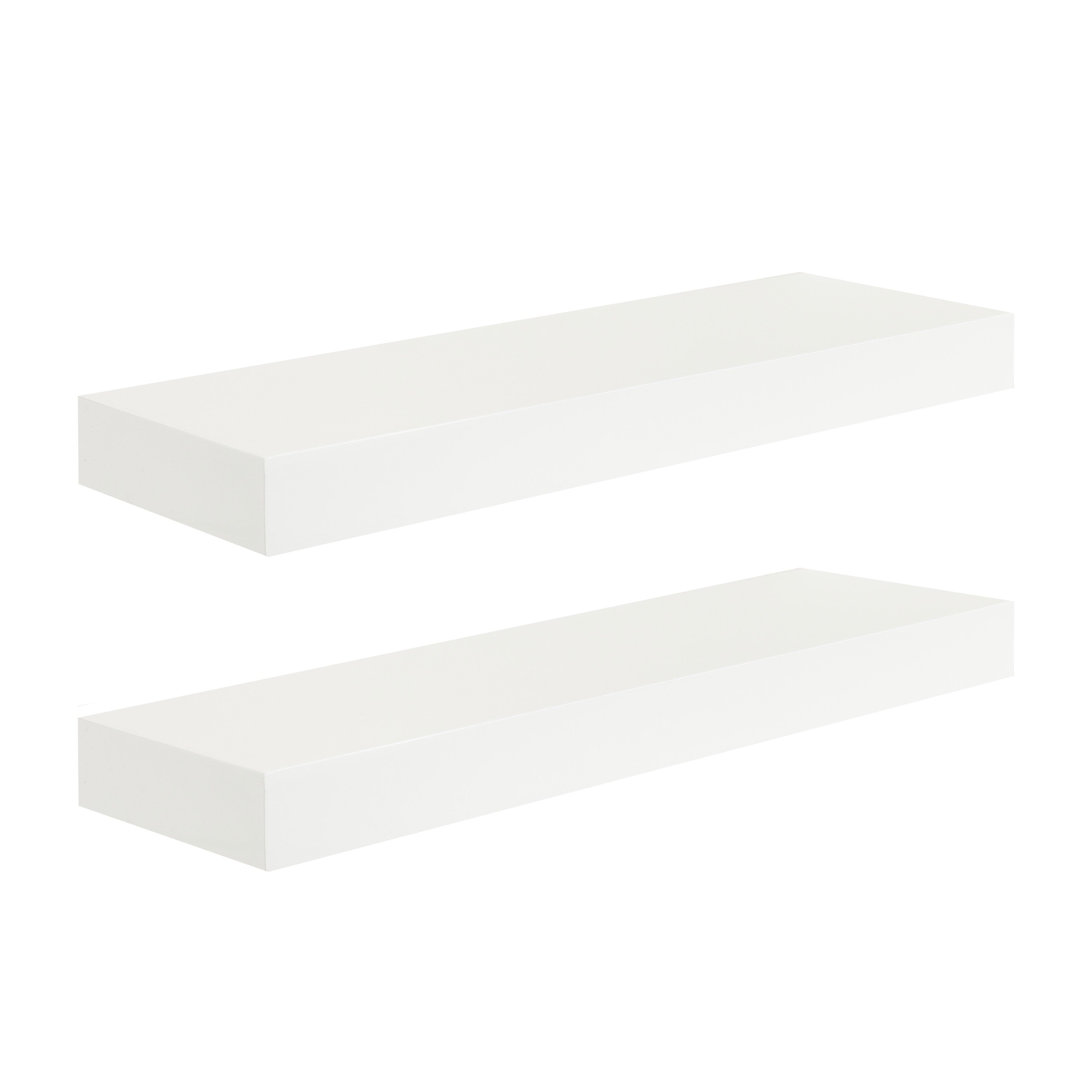 Floating Shelf 2 Piece 24 Inch White 1
